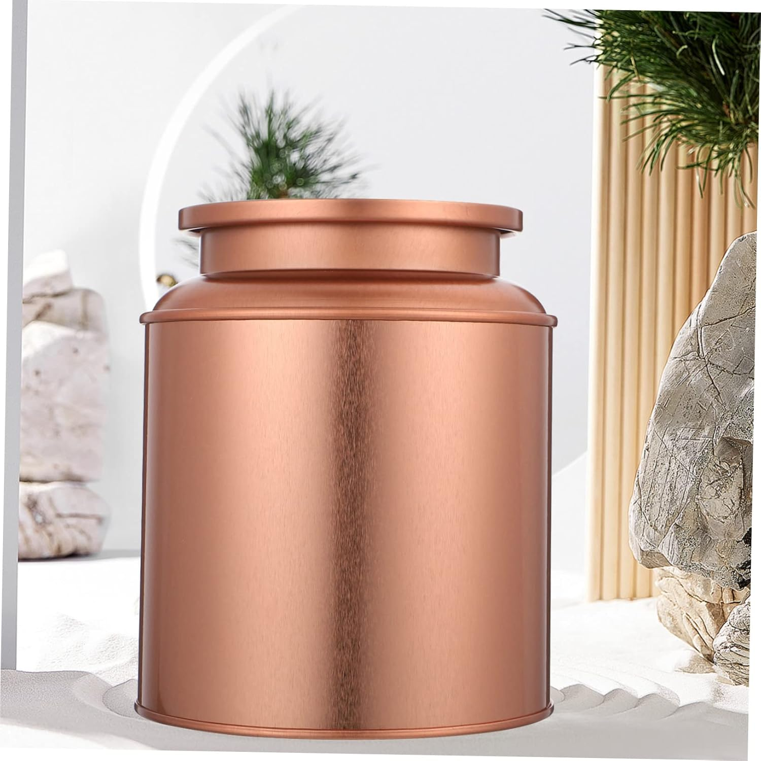 HAKIDZEL Storage Jars Canisters Airtight Tea Can Lid Tinplate Tea Jar for Storage Sealed for Home Organization image number 3