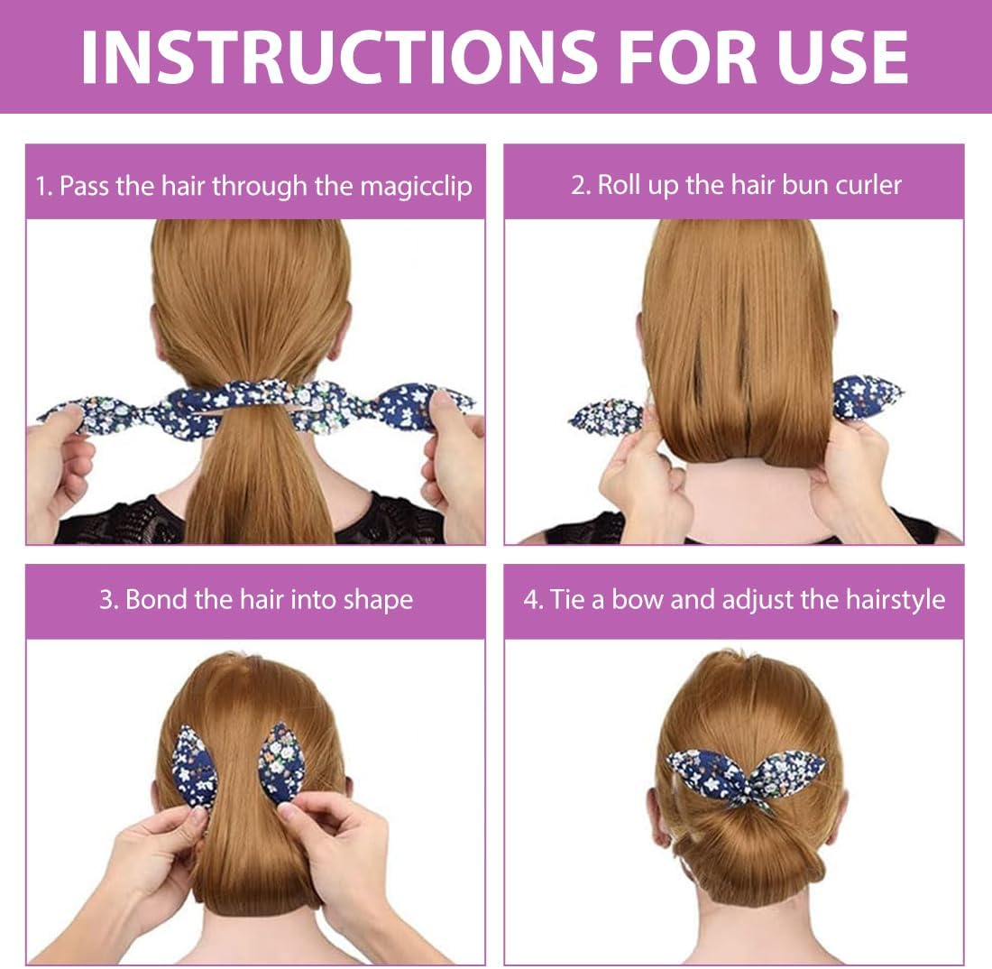 GXGM 6 Piece Magic Bun Maker, Hair Bun Maker, Hair Bun Maker, Braid Hair Styling Tool, for Women and Girls, Suitable for Beginners image number 3