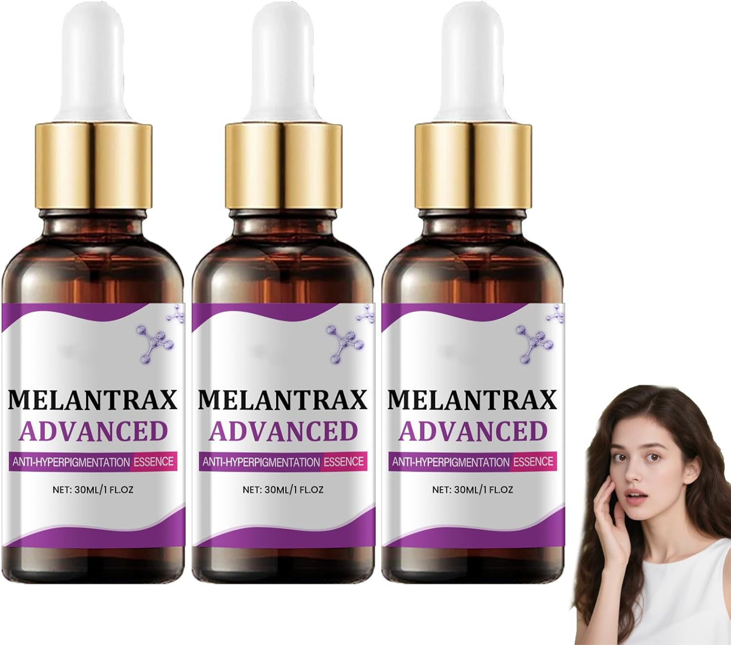 Advanced Anti-Hyperpigmentation Essence, Pigmentation Removal Serum for Spots Correcting, Reduces Hyperpigmentation to Even Skin Tone & Improve Pores, Hydrating and Brightening (3Pcs)