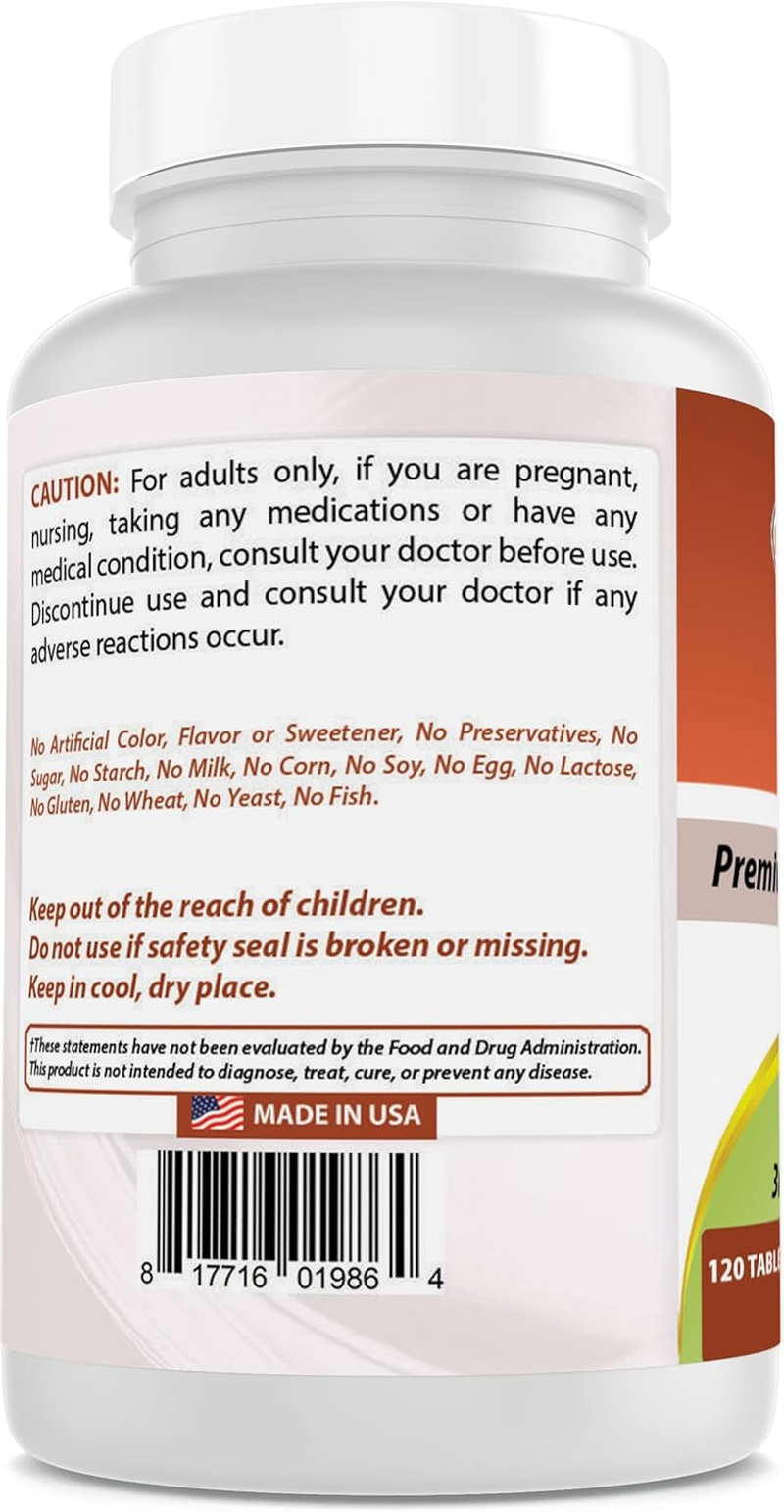 Best Naturals Zinc Sulfate 220 Mg 120 Tablets - 3Rd Party Lab Tested - Made in the USA - Gluten Free & Non-Gmo image number 1