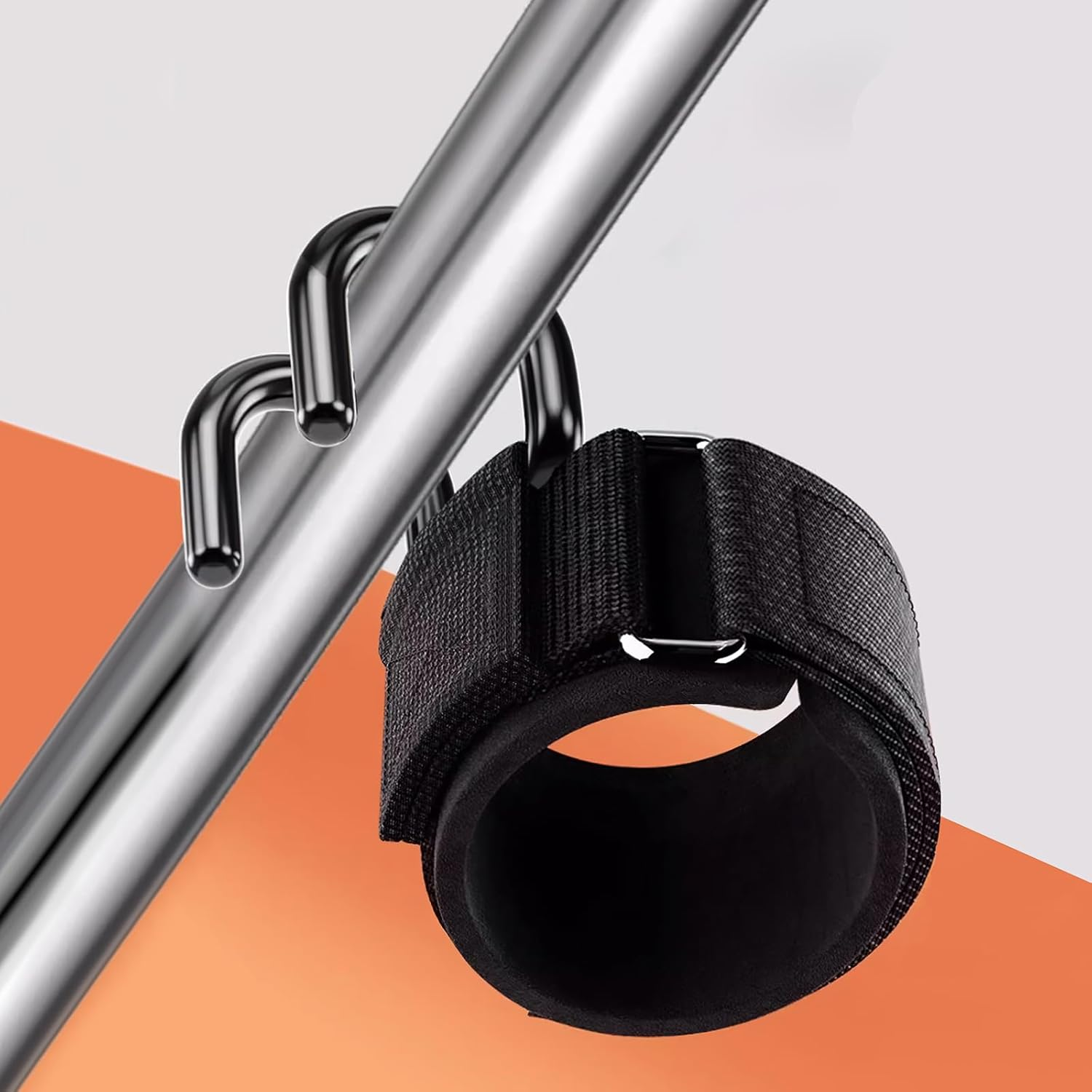 Weight Lifting Hooks,Heavy Duty Lifting Wrist Straps, Weight Lifting Grips,Weight Lifting Straps,Wrist Straps Weightlifting,Adjustable Pull-Up Hooks Straps,Heavy Duty Weight Lifting Steel Hooks image number 5