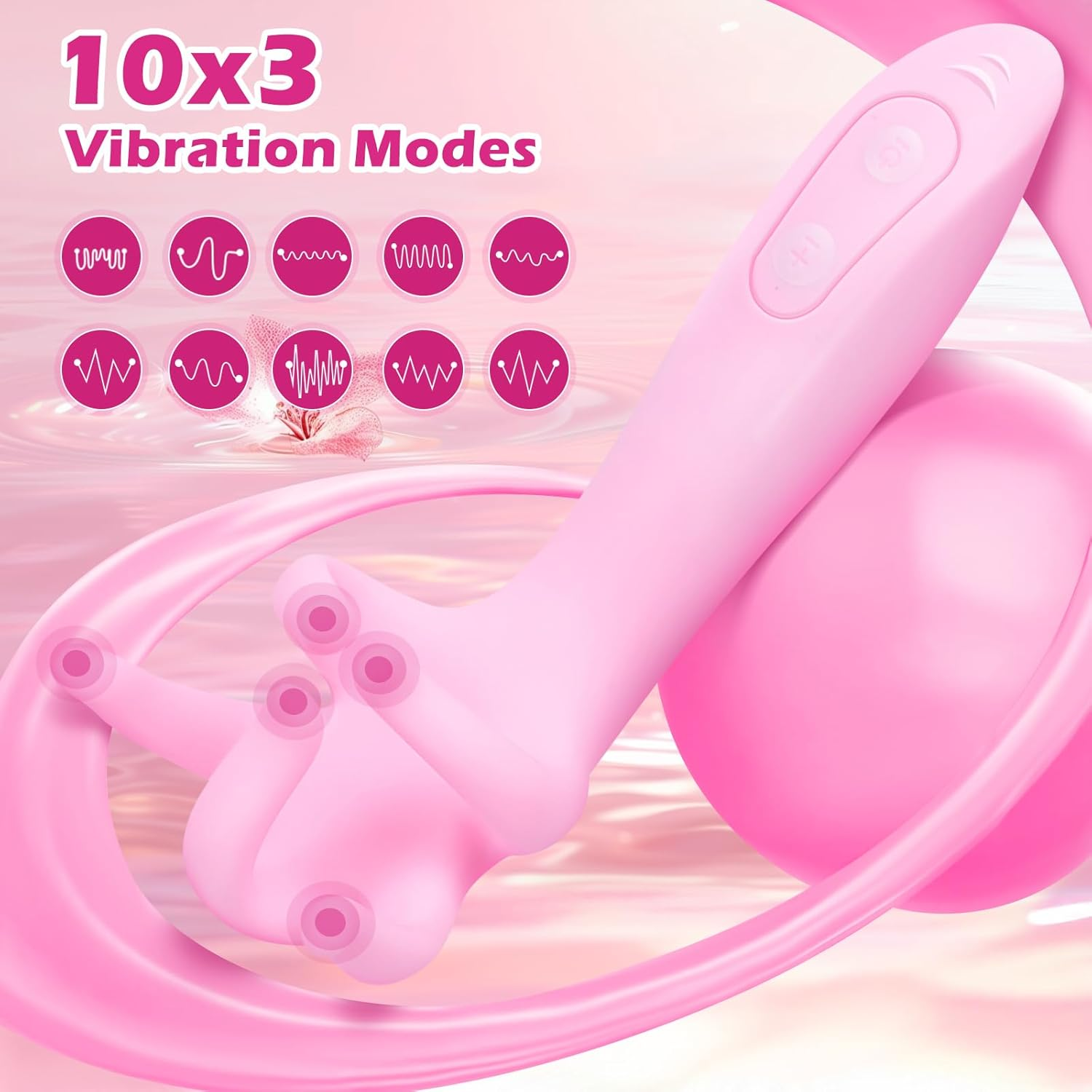 BDSM Fingering Vibrator Sex Toys Sexual Wellness Products - Biomimetic Design Thrusting Vibrator for Women, 30 Vibration Modes Multipoint Stimulation Vibrators for Woman for Clitoris & G Spot & Nipple Stimulation to Ultra Climax, Silicone & Quiet & Portable & Waterproof Clitorious Stimulator, Magnetic Charging Nipple Toys, Best Adult Toys as Valentines Day Toys for Her, Him & Couples image number 6