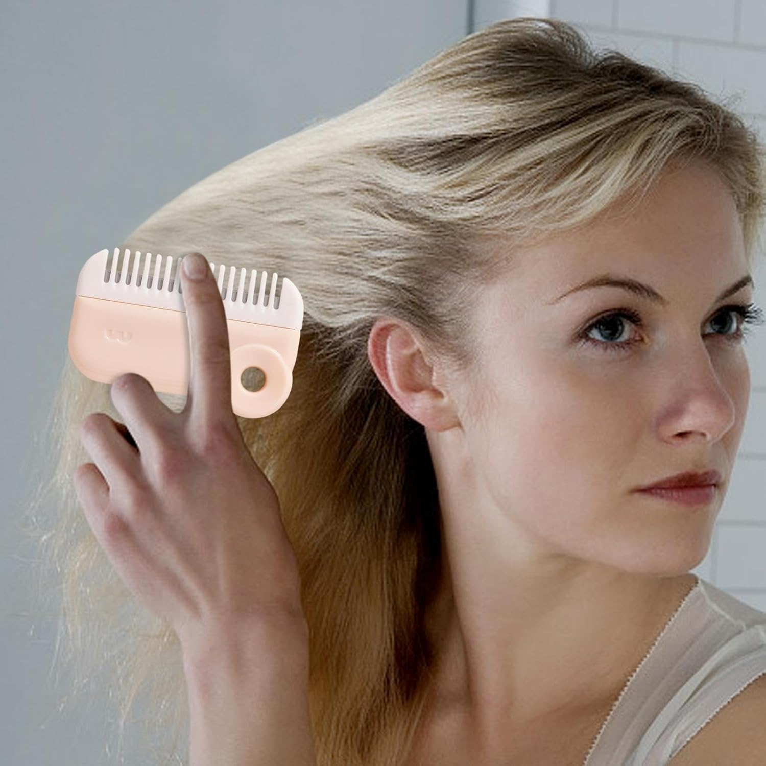 PUCHEN Split Ends Hair Trimmer & Comb - Multifunctional Hair Cutting Tool, Safe & Durable Stainless Steel, Easy to Clean & Carry, Perfect for Home & Salon Use, Flesh Pink image number 1