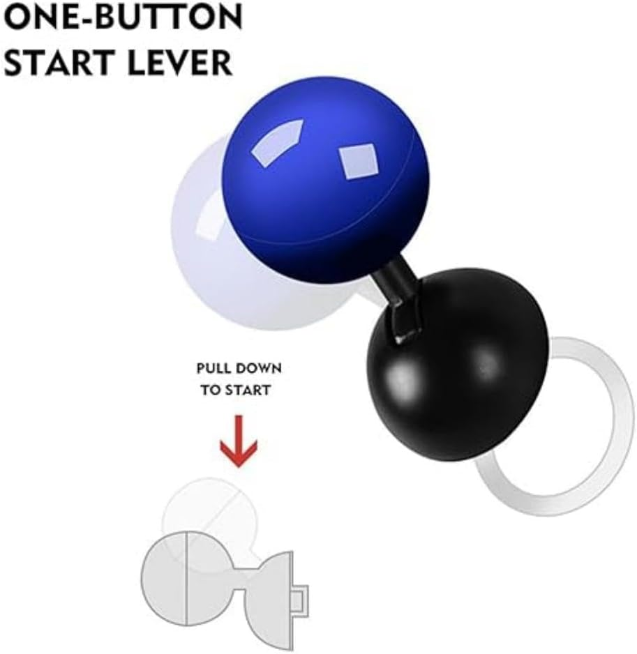 Car One Button Start Lever, Car Push to Start Button Rocker, Overall Metal Ball-Bar Starter Cover Decorative Accessories (Blue) image number 4