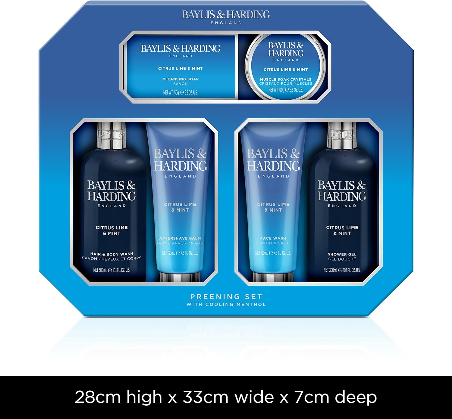 Baylis & Harding Citrus Lime & Mint Ultimate Preening Gift Set with Cooling Menthol, Invigorating Shower Gift - Only at Amazon - Vegan Friendly