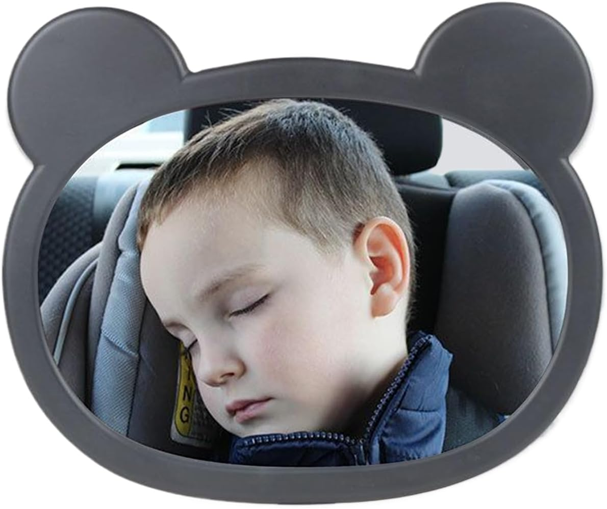 Car Mirror for Baby 360 Degree Rotating | Baby Car Mirror Rear Facing,With Cartoon Frame Safety Monitor Rearview Shatterproof for Backseat Travel Registry Stroller image number 4