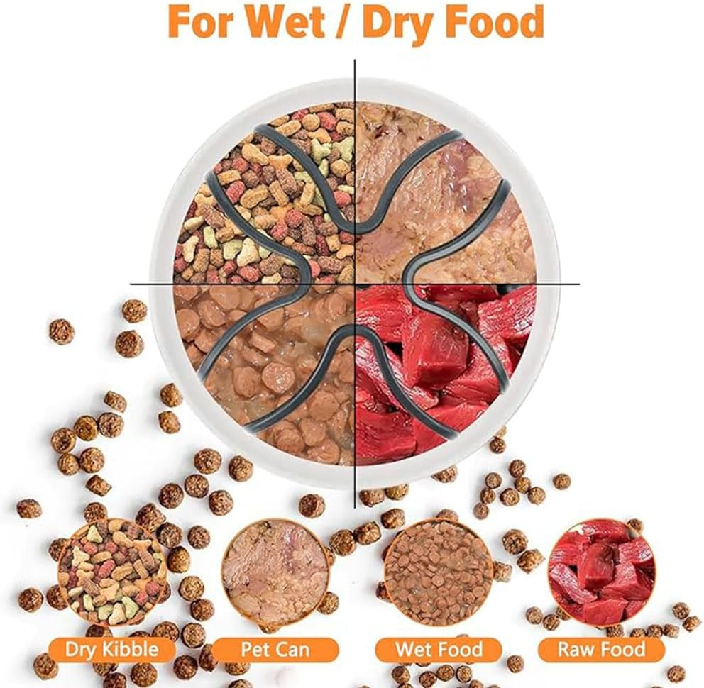 1 Pcs Slow Feeder Cat Bowl Insert,Silicone Slow Feeders for Cats and Dogs,Anti Slip Slow Food with Suction Cup,For Small, Medium, Large Dogs and Cats image number 5