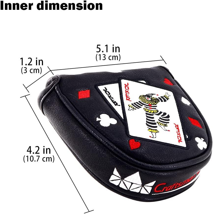 Craftsman Golf Joker Poker Game Clown Mallet Putter Cover Headcover image number 4