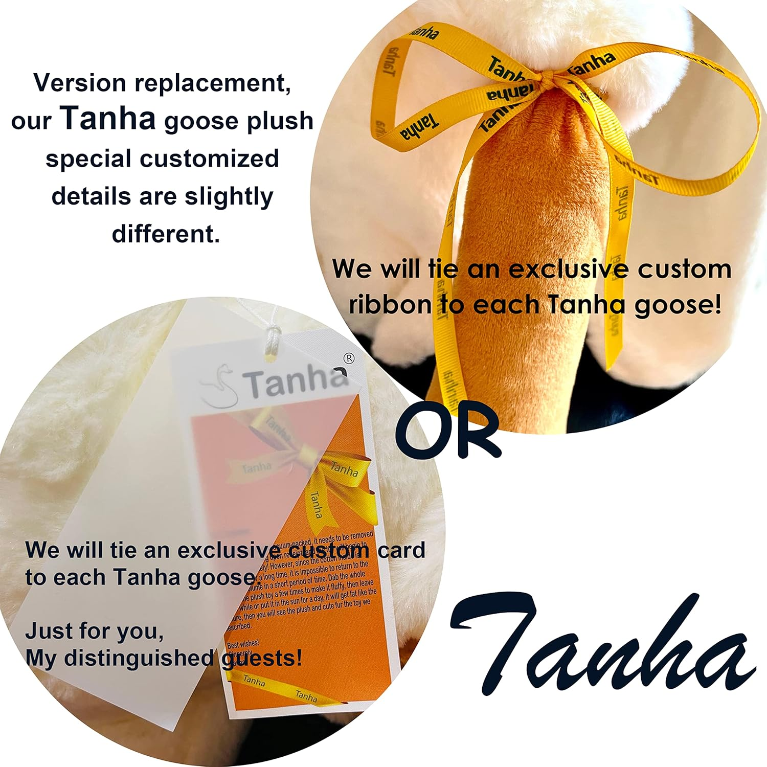 Small Goose Stuffed Animal, 3 Pack 20 Inch Tanha Plush Pillow Toy, Cute Duck Plush Pillow image number 5