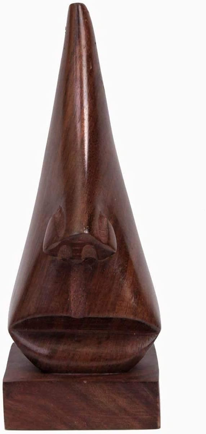 Wooden Eyeglass Spectacle Holder Handmade Nose Shaped Stand for Office Desk Home Decor Gifts image number 4