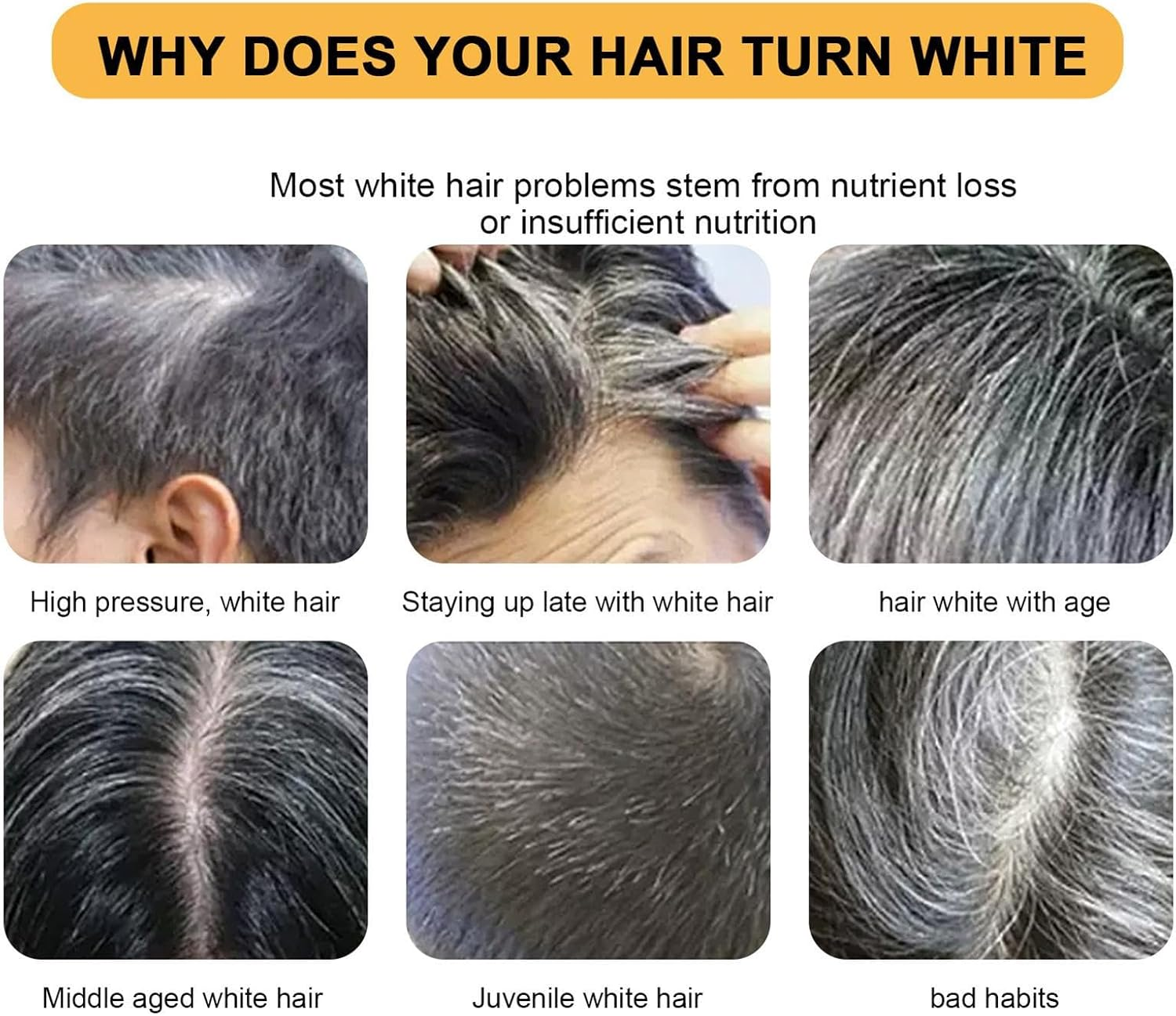 2 Pack Gray Hair Reverse Bar, Mane Gray Reverse Bar, White Hair Coverage Soap, Shampoo Cover Soap for Men, Darkening Compressed Shampoo image number 2