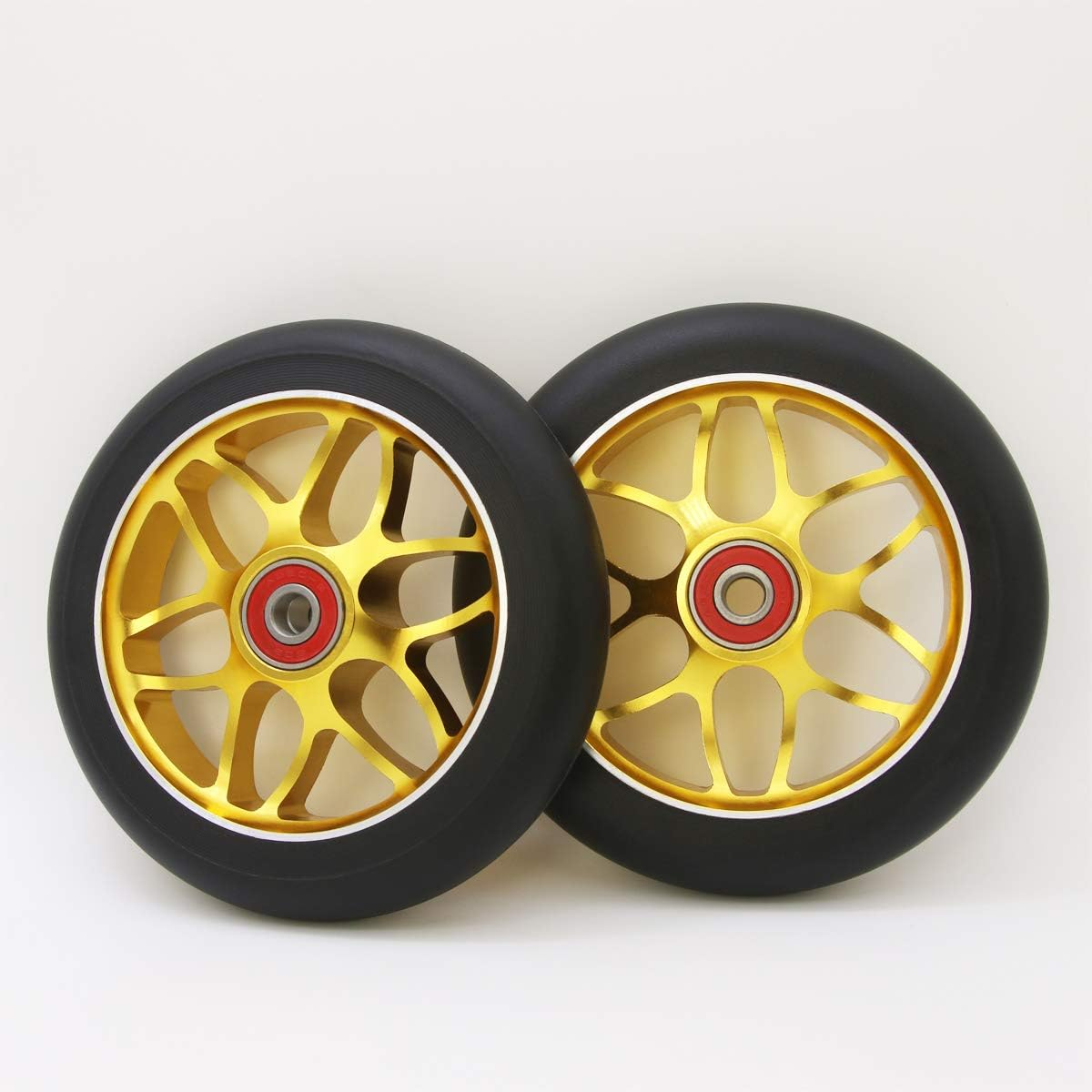 Z-FIRST 2Pcs Replacement 120Mm Pro Scooter Wheel with Abec 9 Bearings Fit for Mgp/Razor/Lucky Pro Scooters (U-Silver) image number 2