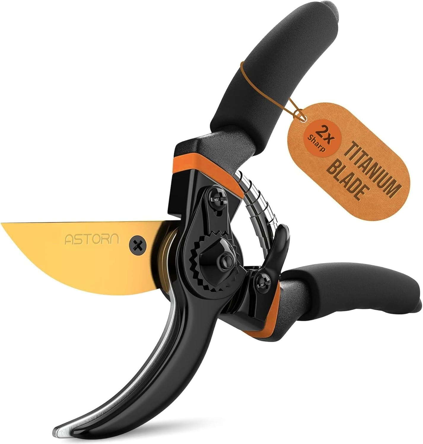Pruning Shears Gardening Tools - Bypass Garden Scissors Heavy Duty Hand Pruner with Soft Grip Handle Cushion and Shock Absorber Design - Plant Cutter Kitchen Garden Cutting through Anything image number 4