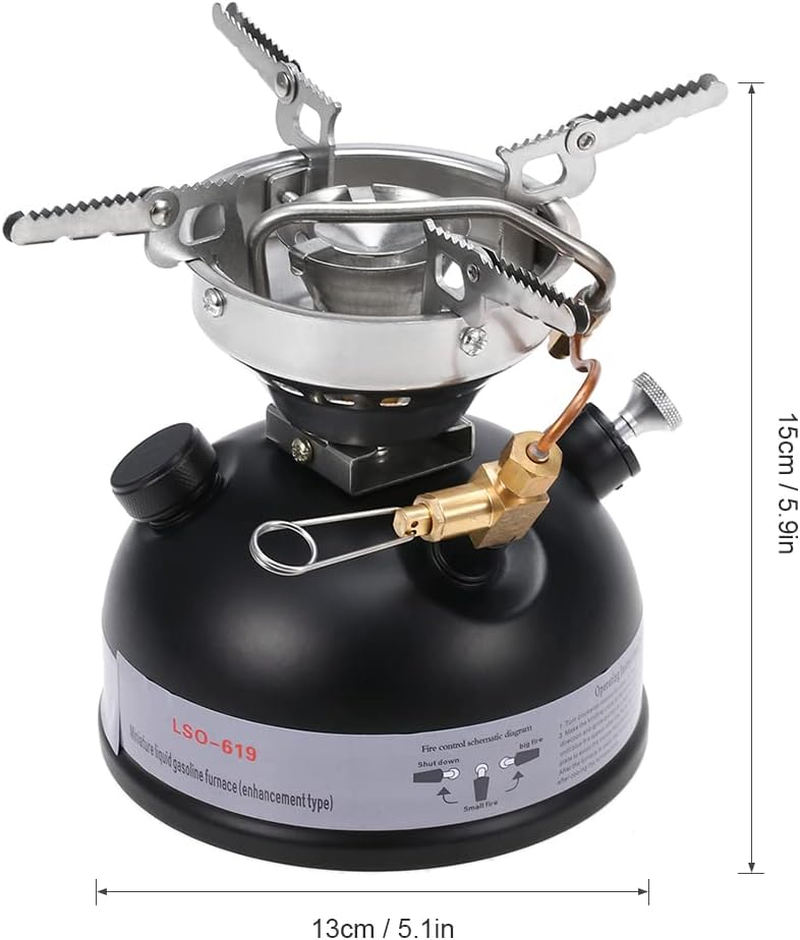 Portable Outdoor Camping Mini Gasoline Stove Liquid Fuel Alcohol Oil Stove image number 3
