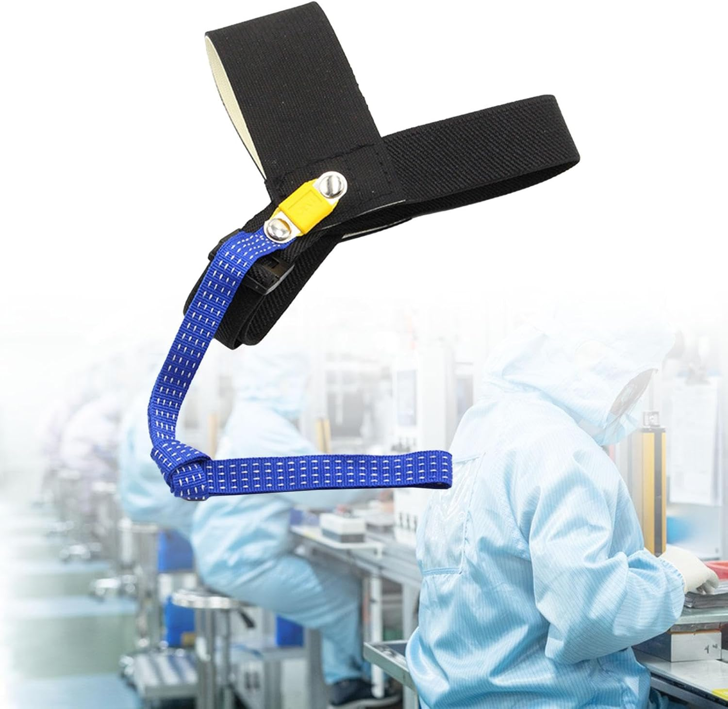 Harayaa anti Static Ankle Heel Strap ESD Grounding Cord Grounder Electronic Discharge Band for Electronics Factory Electronic Devices image number 3