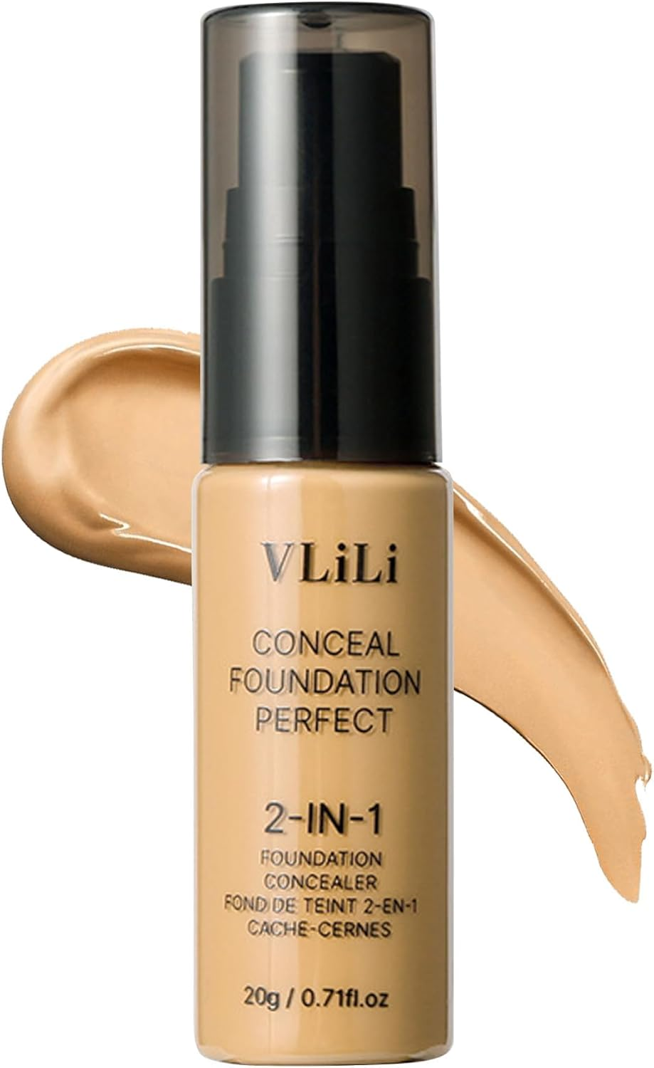 Full Coverage Foundation Cream - Long Lasting Waterproof Concealer Makeup Base for Natural Matte Finish Face 20G Available in 6 Shades