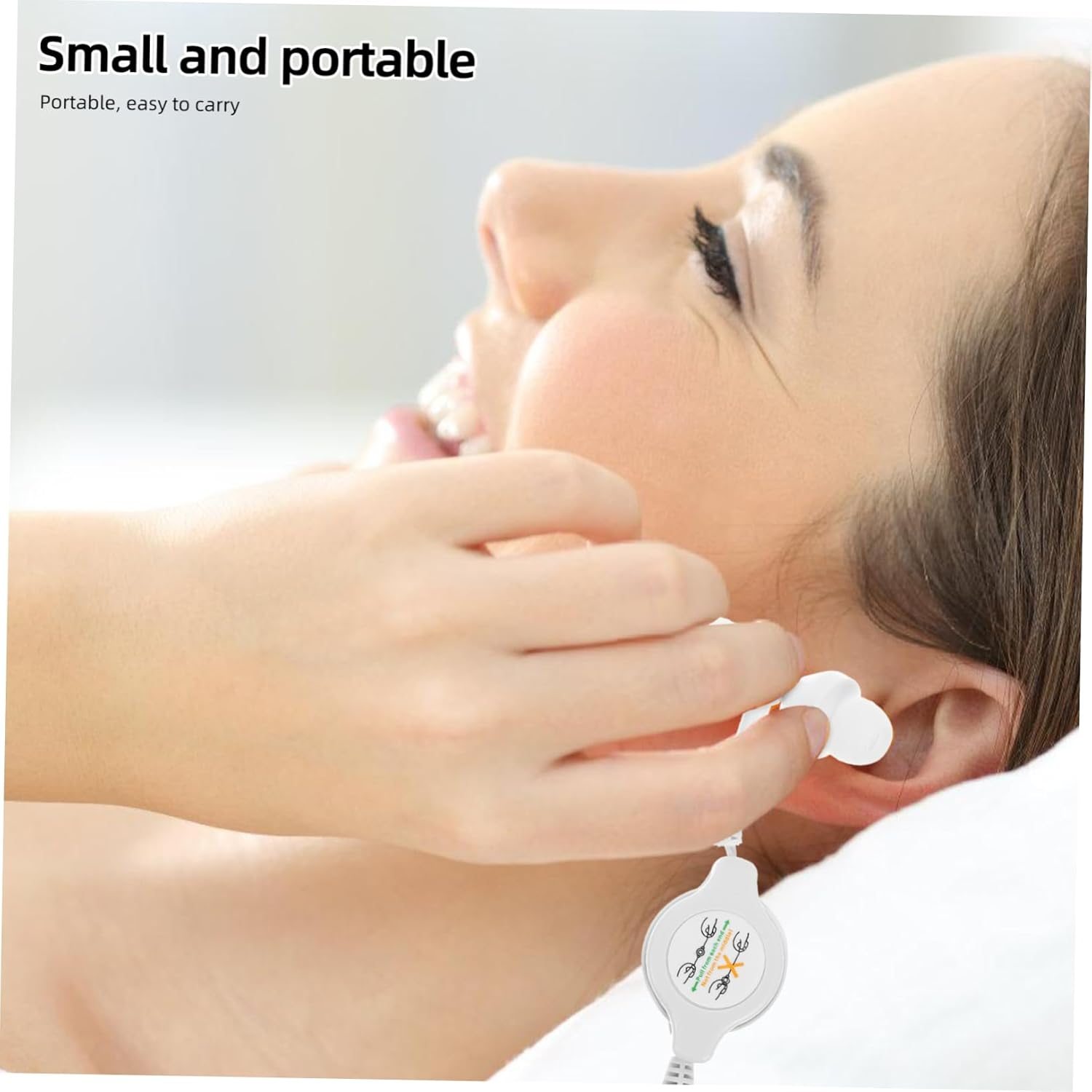 HEALSOPTHY Retractable In-Ear Earbuds Wired Earphones 3.5Mm Connector for Boys and Girls and Digital Devices White Cable Adjustable Length for Travel and Daily Use image number 2