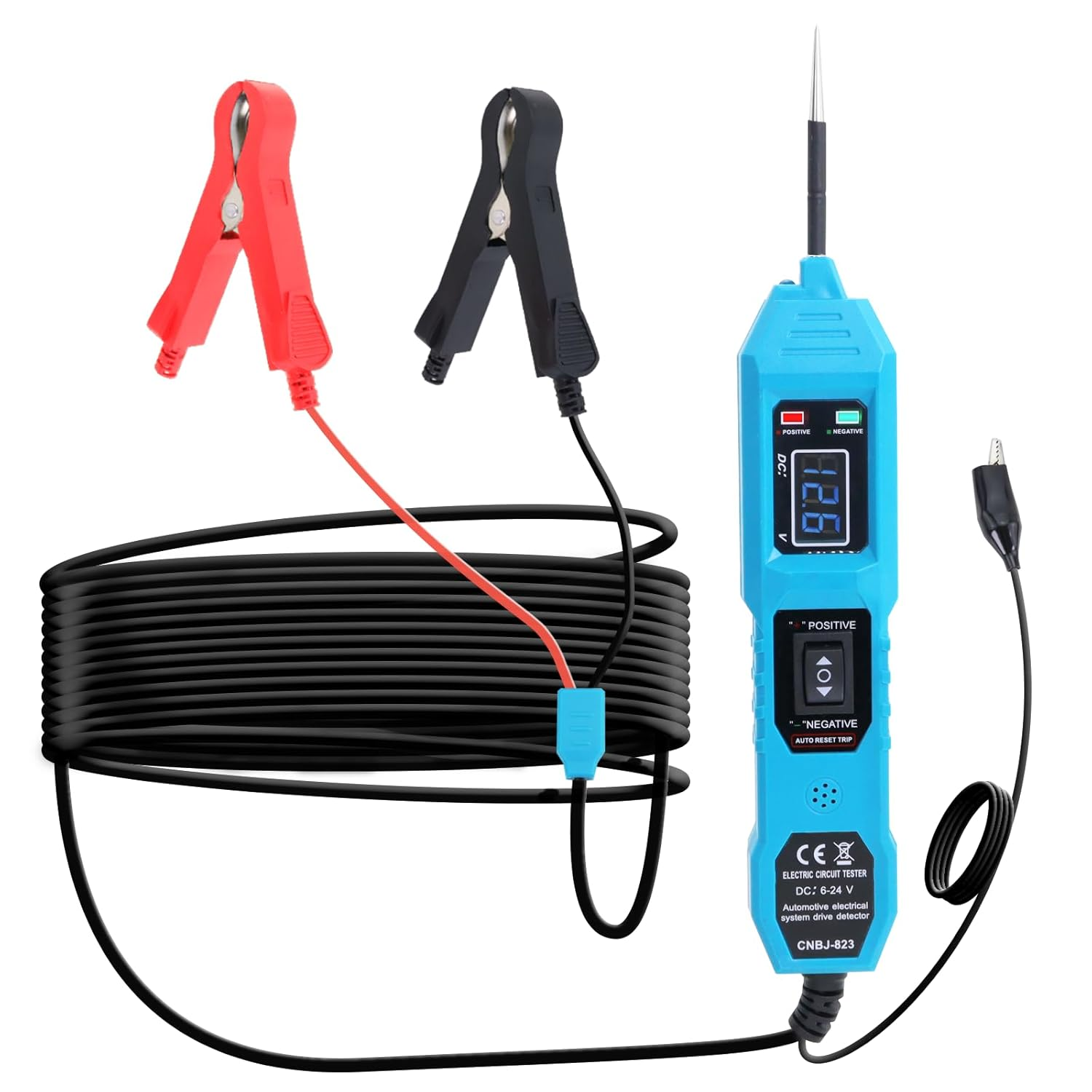 Multifunctional Car Circuit Tester Component Activation Electrical Tester 3.5-36V AC/DC Car Power Tester Digital Display Short Circuit Finder for Continuity Testing Trailer Lights Testing image number 2