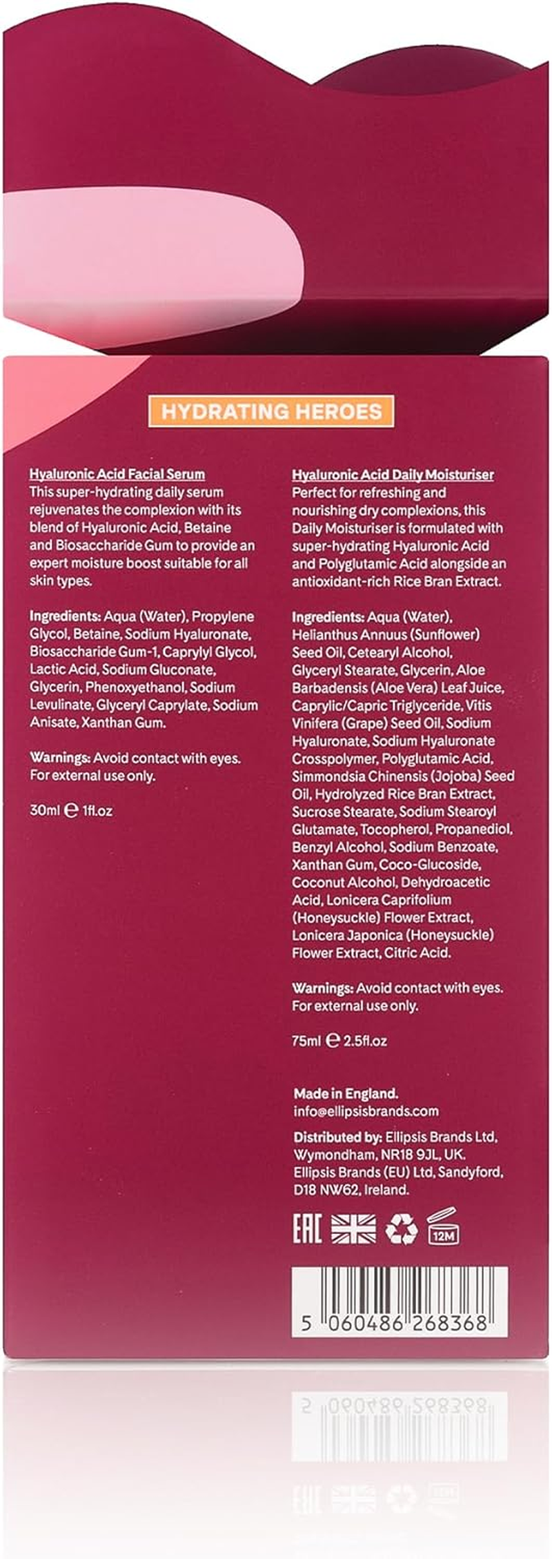 Q+A Hydrating Heroes Skincare Gift Set &ndash; a Giftset with Hyaluronic Acid Facial Serum 30Ml, Daily Moisturiser 75Ml for Dry, Dehydrated Skin, Vegan, Cruelty-Free, for Soft, Supple Complexion image number 2