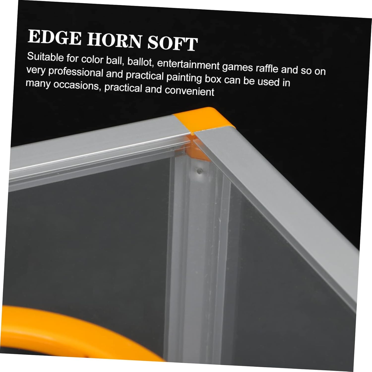 STOBAZA Box Aluminum Alloy Donation Box Festive Red Raffle Tickets Red Mailbox Raffle Ticket Raffle Supplies Key Special Box Raffle Game Case Collection Box Metal Container Drop Box image number 3