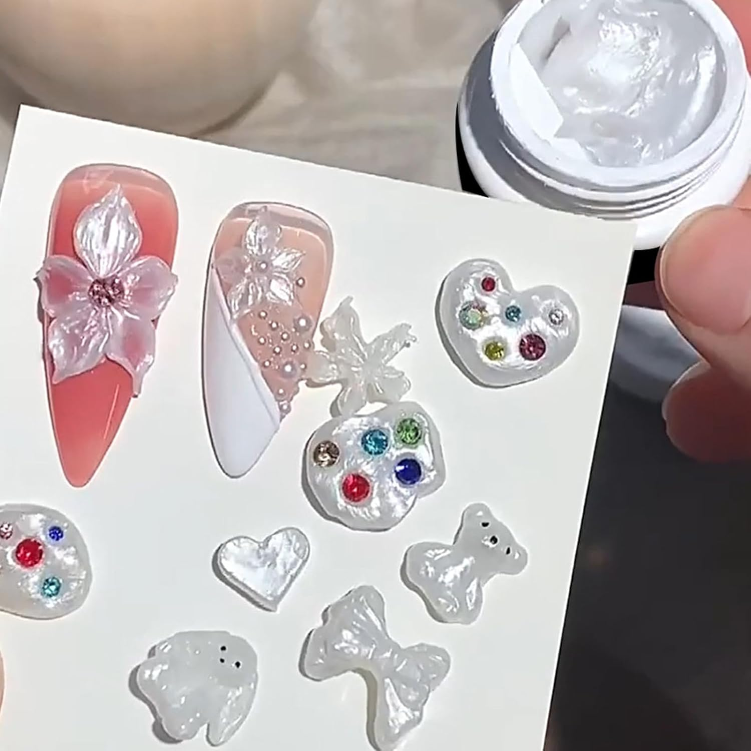 Hard Gel for Nails, Non-Sticky Nail Enhancement Gel for Women, Ideal Beauty Accessory for Everyday Use, Practice, Special Occasions, Weddings, Parties, and Festive Fashion