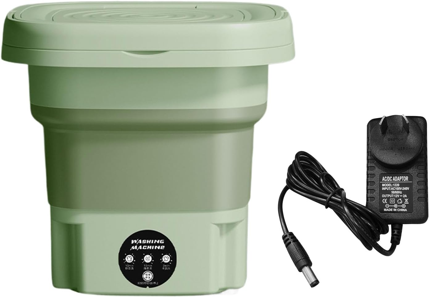 MAX COOL 8L Foldable Washing Machine Portable Mini Washing Machine 3 Modes Deep Cleaning Perfect for Office, Camping, Traveling