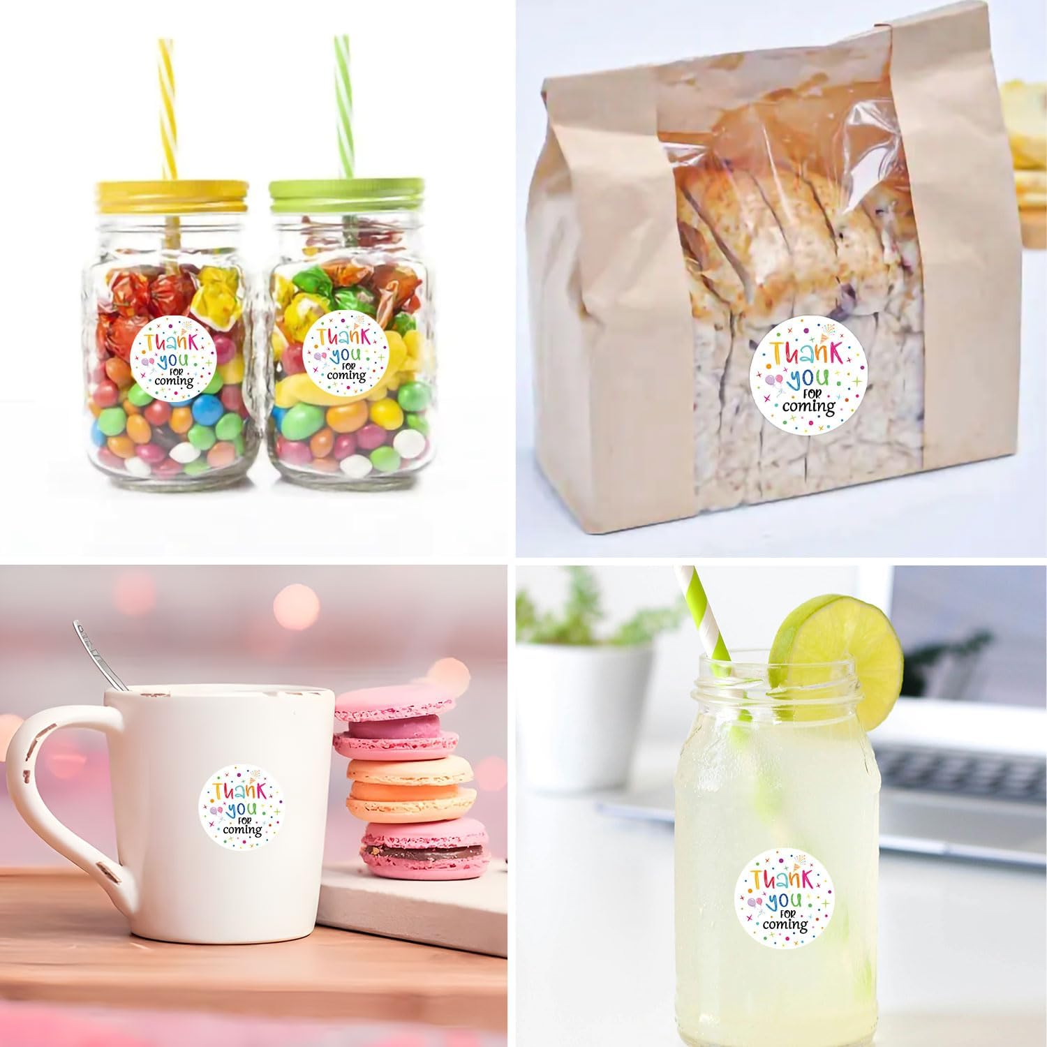 120Pcs Thank You Sticker, 1.6 Inch round Adhesive Celebrating Appreciation Label Gratitude Decal for Baby Wedding Bridal Shower Birthday Party Favor Envelopes Seal Gift Packing (Thank You for Coming) image number 1