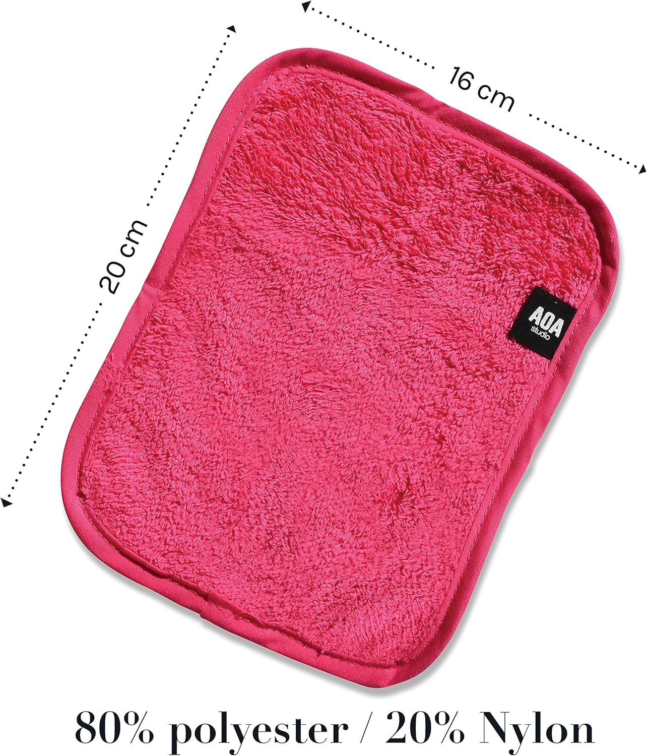 AOA Studio Microfiber Face Cloth Makeup Erase Remover Face Towels Reusable Microfiber Cleansing Towel Remove Makeup with Water7.8" X 6.2", All Skin Type and Even Sensitive Skin (8 Packs) image number 6