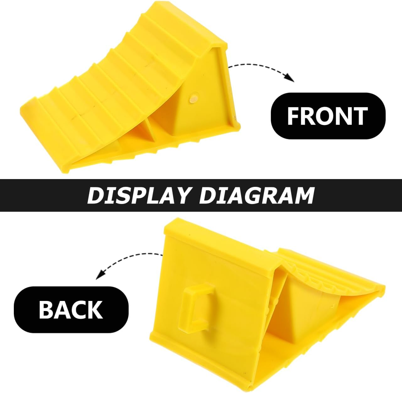 Cabilock Wheel Chocks 2 Pack with Handle Heavy Duty Tire Blocks for Rvs Campers Motorhomes Travel Trailers Tire Protection image number 1