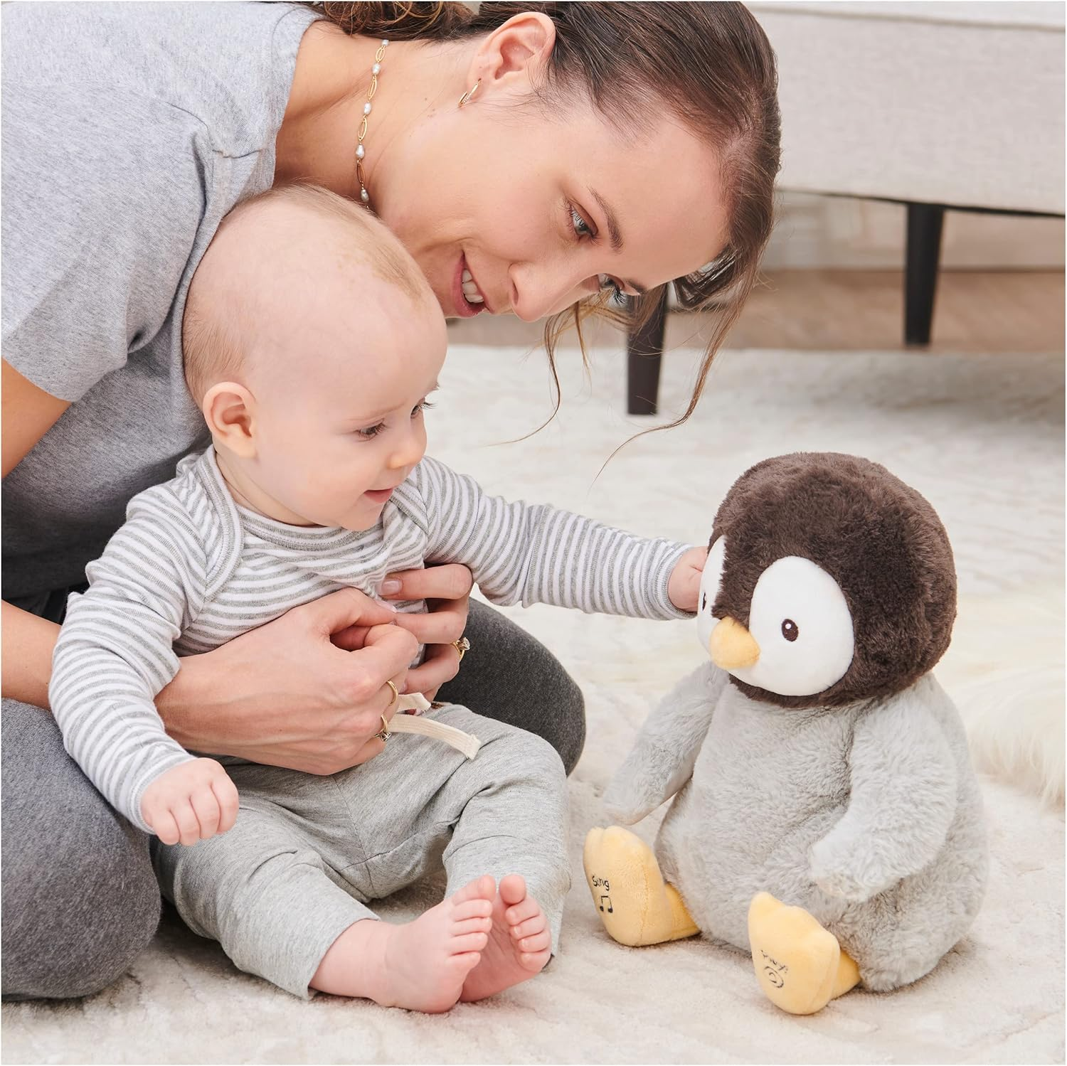 Gund Animated Kissy Penguin Polyester Nursery Interactive Toy image number 1