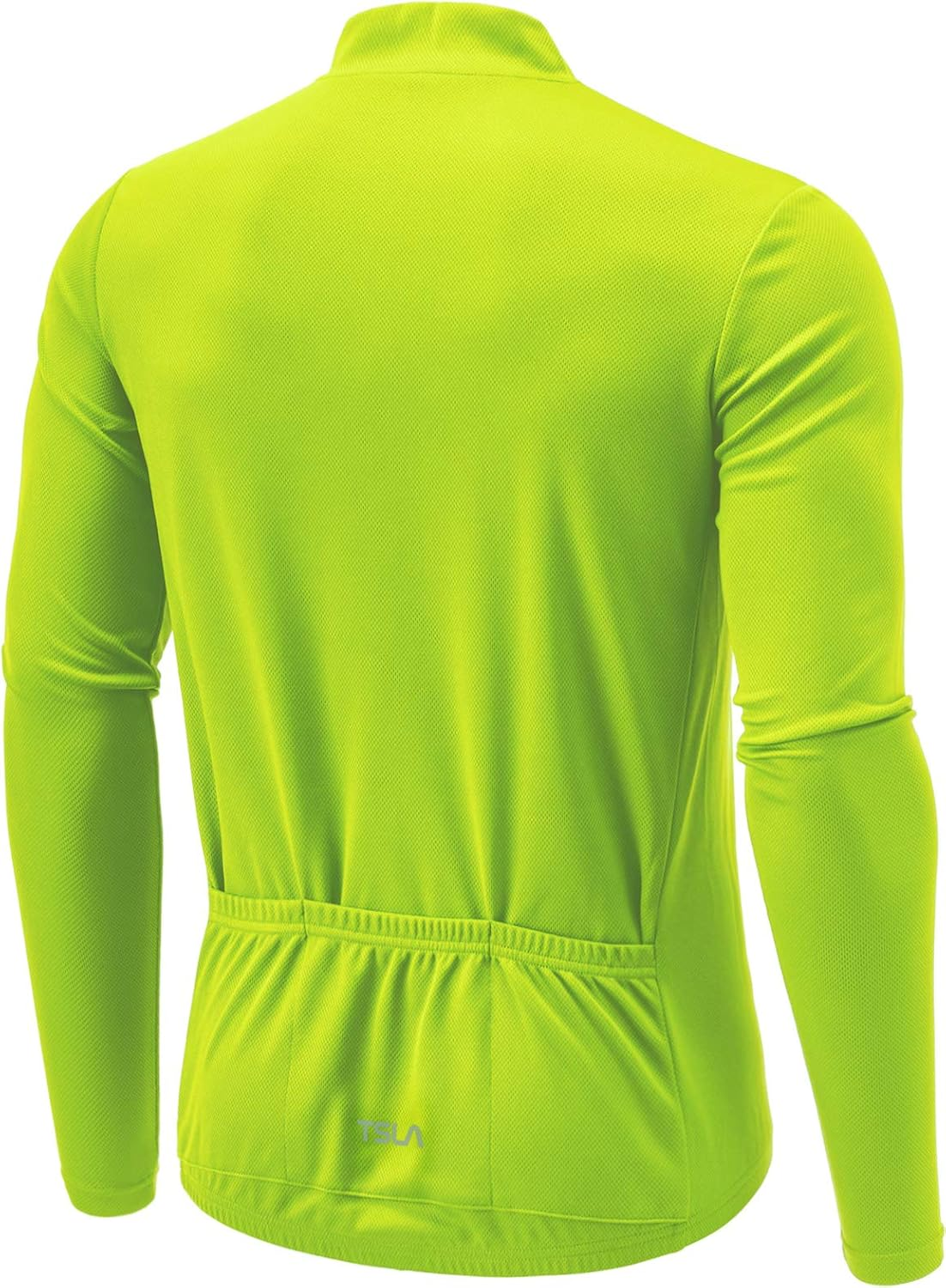 TSLA Men'S Long Sleeve Bike Cycling Jersey, Quick Dry Breathable Reflective Biking Shirts with 3 Rear Pockets image number 7