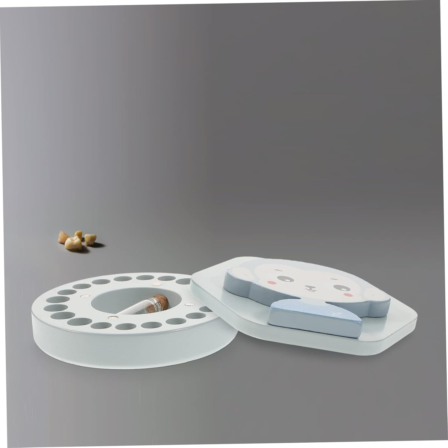 Tooth Keepsake Box Teeth Saver Container Curl Portable Memory Organizer for Boy Girl Cute for Newborns and Parents image number 4