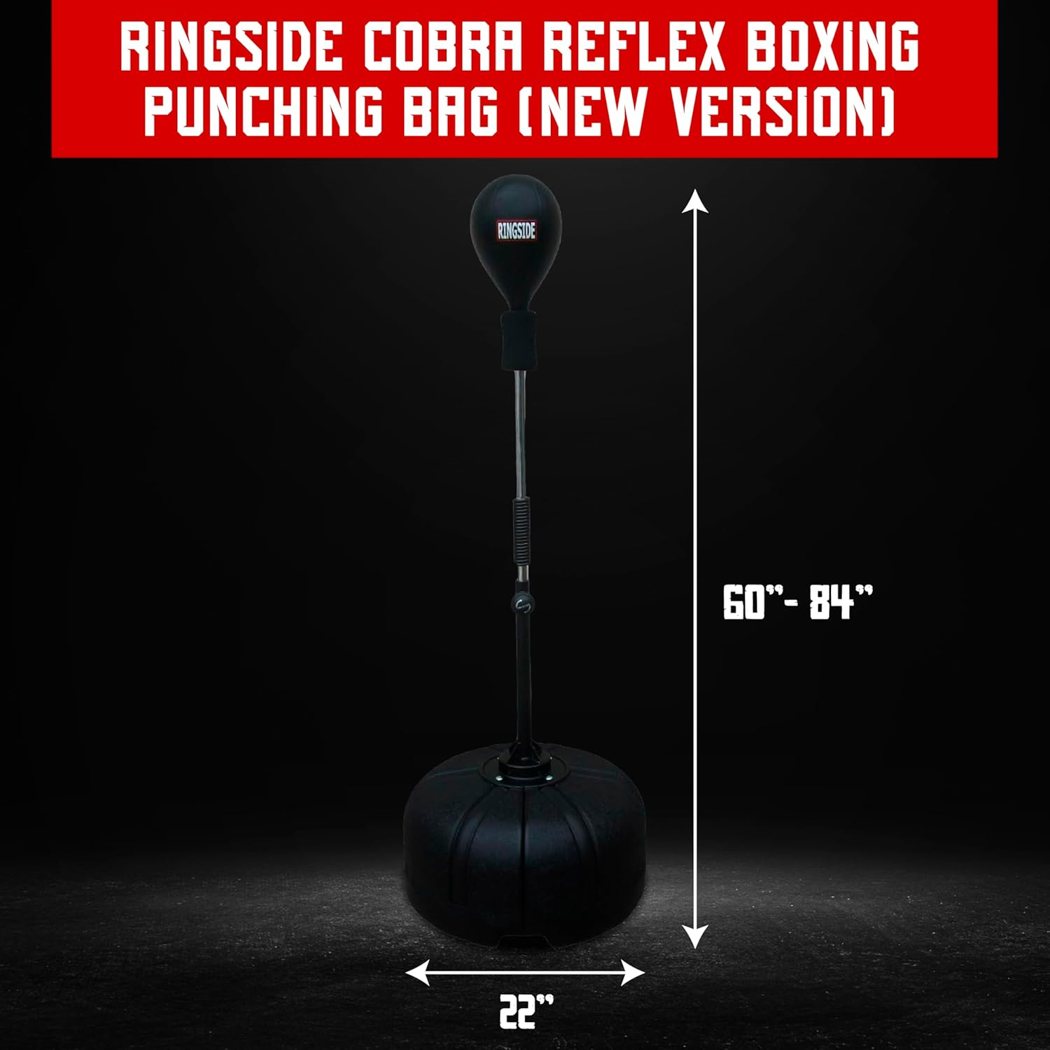 Ringside Cobra Reflex Boxing Punching Bag (New Version), Black