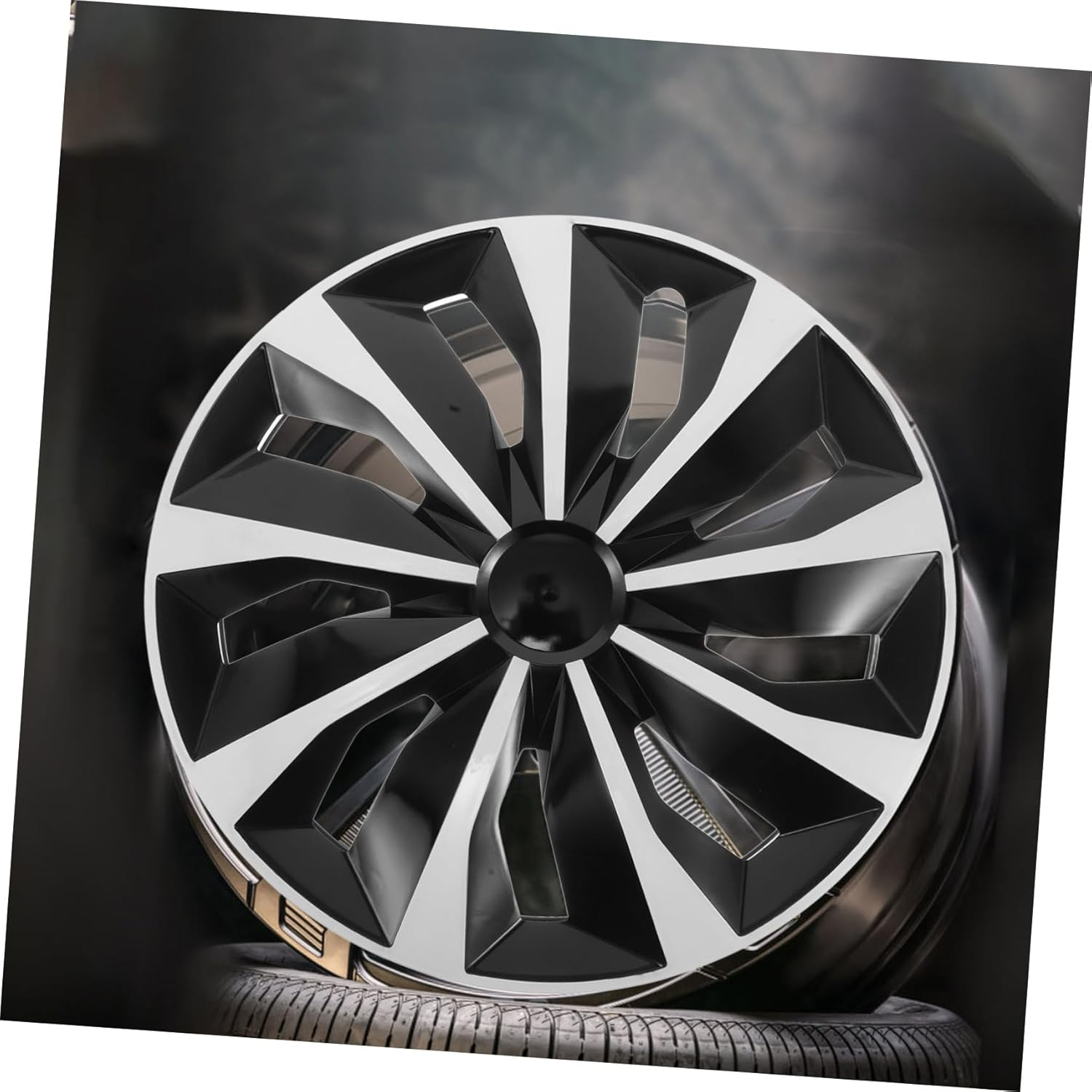 Anneome Universal 15-Inch White Wheel Rim Cover Hubcap for Cars Steel Automotive Wheel Hubcap Replacement Decorative Front Hub Cover Suitable for Vehicle Tires image number 5