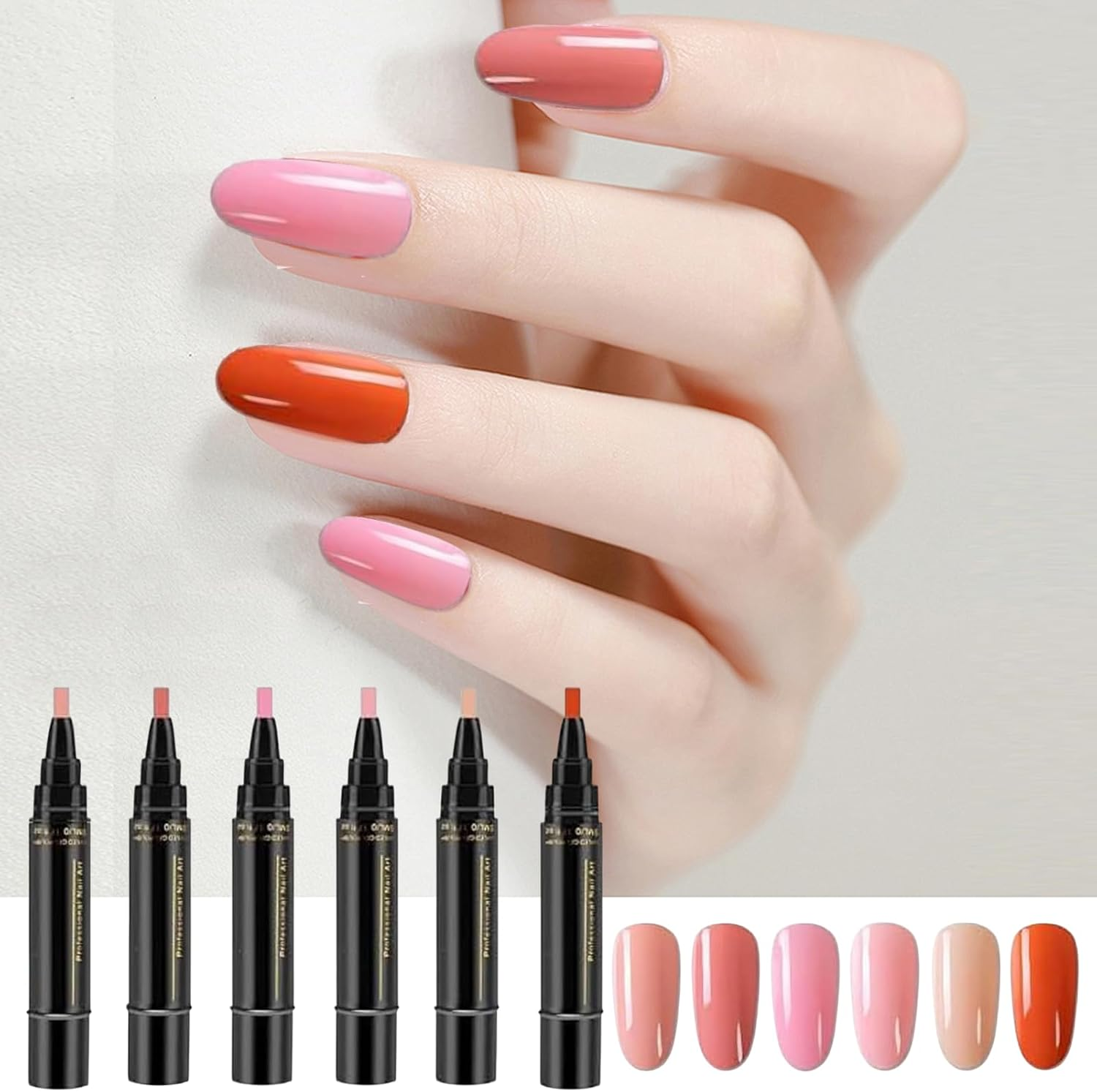 Nail Polish Pens for Women, 6 Colors Quick-Dry Nail Polish Art Kit, No UV Nail Polish Painting Accessories for Professional Manicure image number 6