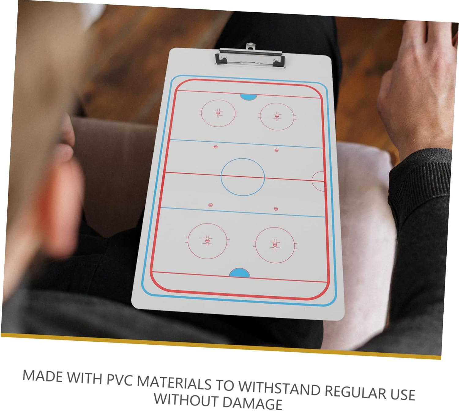 Yardwe Ice Hockey Board Reusable Match Hockey Clipboard Match Board Training Board Board for Game Planning Match Home Plate Softball Competition Board PVC image number 2