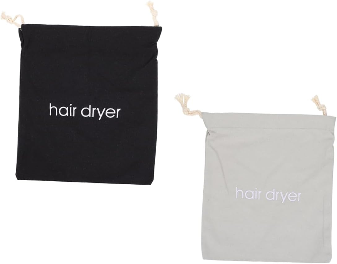HAPINARY 2Pcs Canvas Hair Dryer Drawstring Bag Safe Storage Pouch for Home Travel image number 5