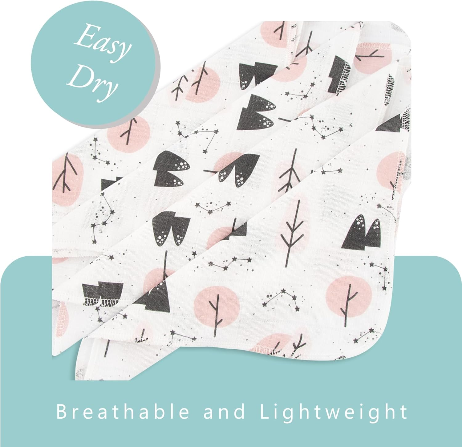 Funnababy Baby Muslin Cloths for Newborn &ndash; Pack of 8, Thin and Quick Dry, Extra Soft Face Muslin, 100% Cotton, Fabric Washcloth, Square Cloth for 0-6 Months, Starter Baby Essential, 30X30 Cm image number 4