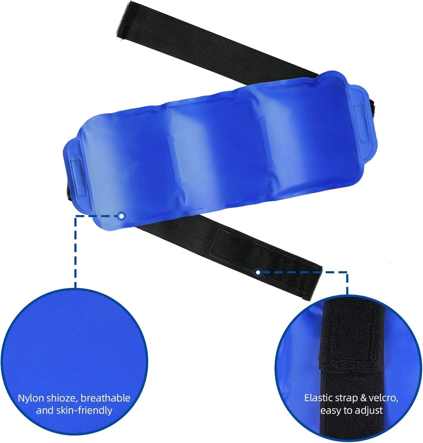 Reusable Hot Cold Packs Alleviate Joint Pain, Muscle Soreness and Inflammation,Adjustable & Flexible Therapy for Knees, Back, Elbows, Wrists and Legs(1Pc)