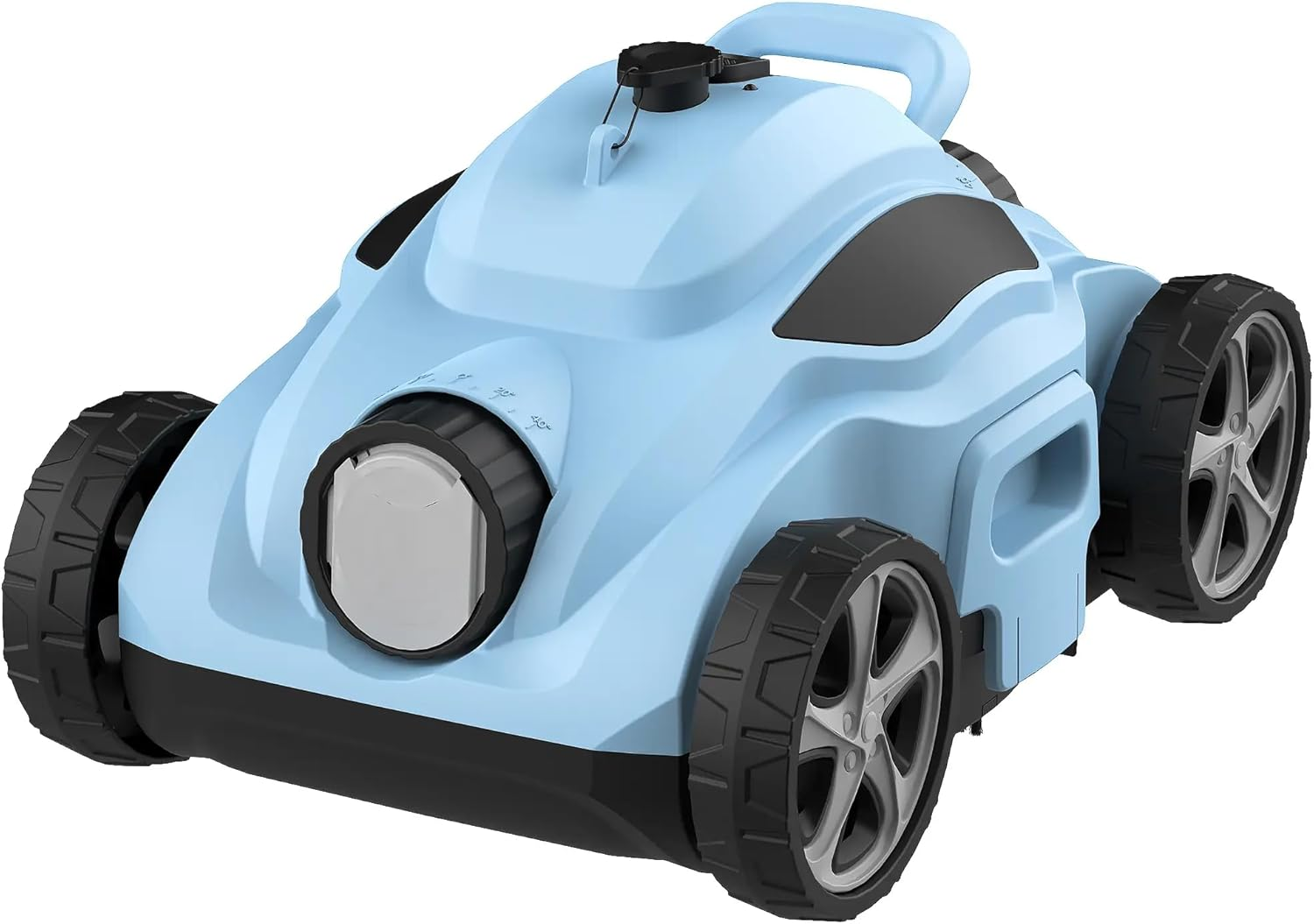 Robotic Pool Vacuum Cleaner, Cordless Pool Cleaner Robot with Dual Motors, Automatic Pool Cleaning Vacuum up to 110 Mins, Quick Drainage, Idea for above Ground Pool up to 100 Sq.M image number 2