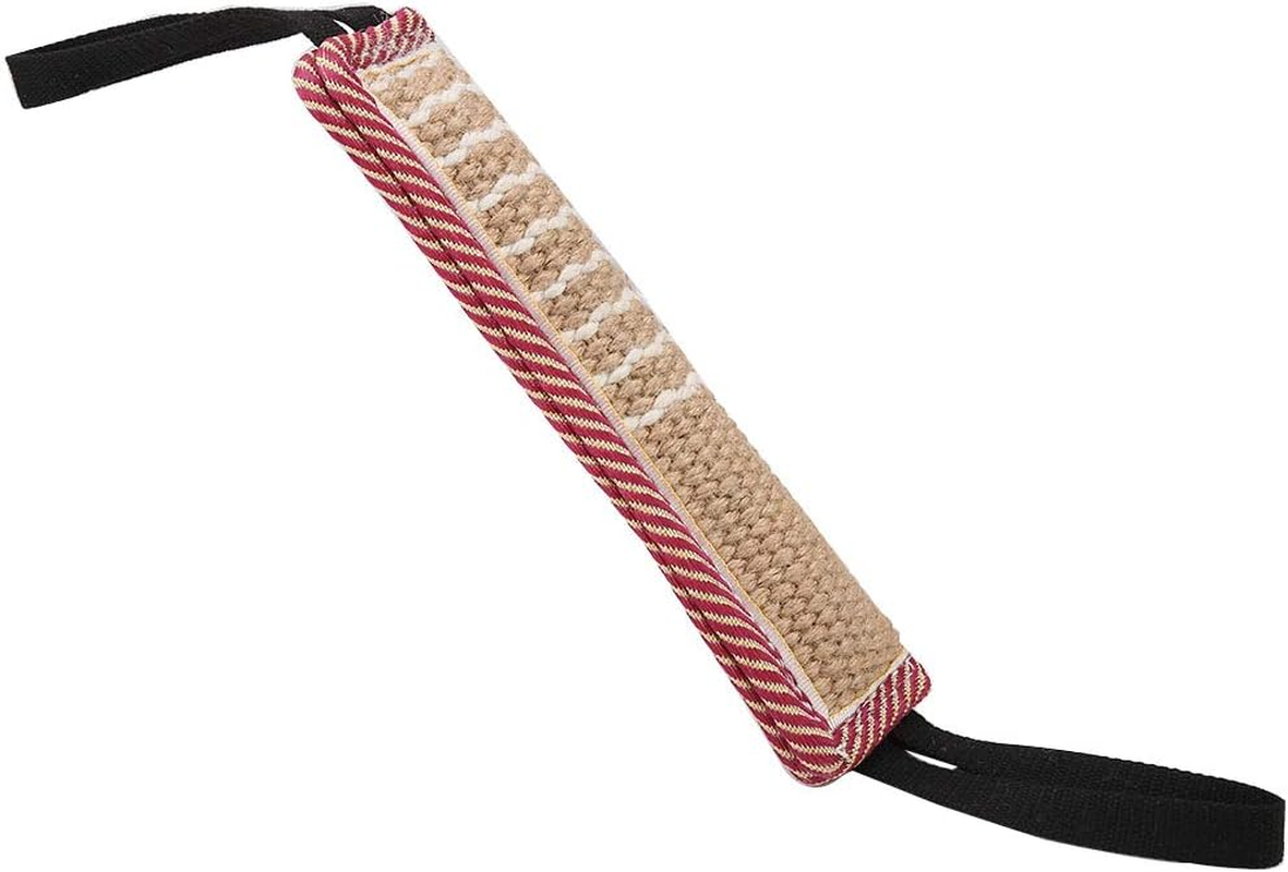 Durable Cotton Linen Pet Dog Tear Bite Training Rod Tug with Dual Handles Use It to Start Training Your Dog for Prey Drive, Exercise Pet'S Biting Ability image number 5