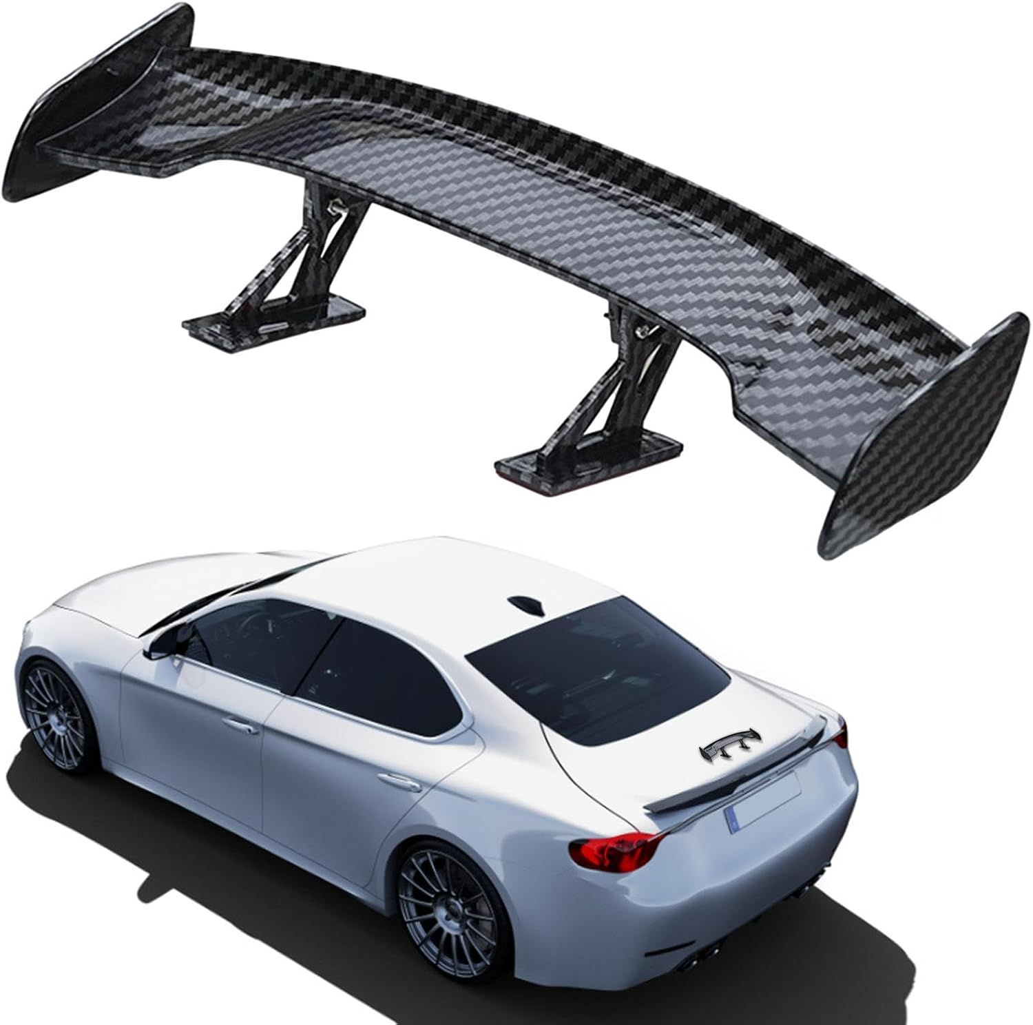 Car Spoiler Wing - Spoilers for Cars | GT Wing Car Spoiler Car Rear Spoiler Wing Carbon Fiber Auto Car Tail Decoration