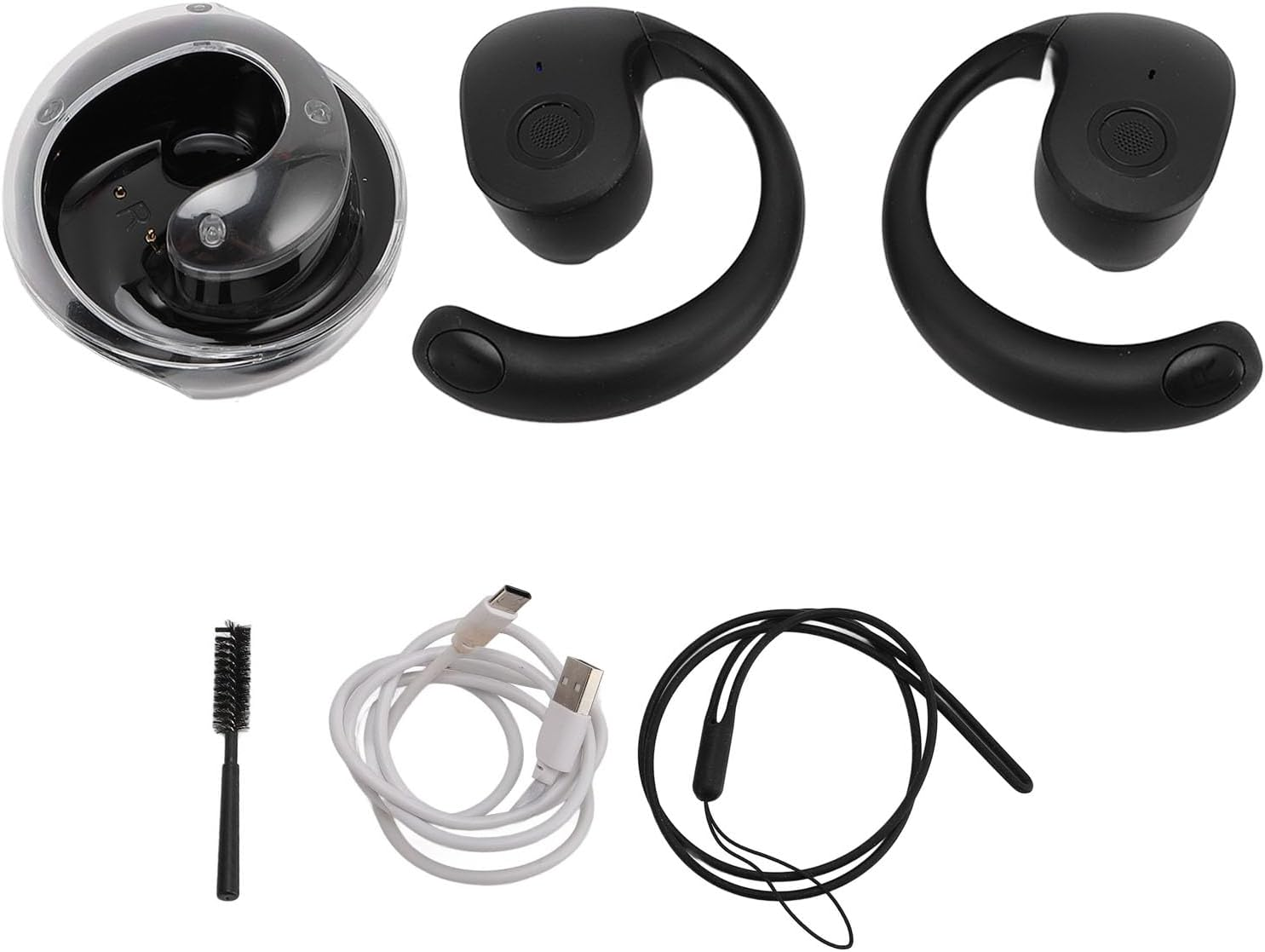 ASHATA Real Time Language Translation Earbuds, Noise Cancelling Translator Earbuds, Translation with 133 Languages Translator Earphones with APP for Music and Call