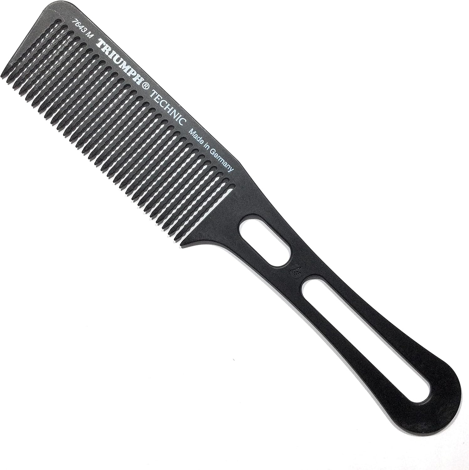HERCULES S&Auml;GEMANN - 7643M Hair Cutting Comb | 8.5 Inch Comb with Wavy Teeth Ideal for Cutting with Hair Trimmer | Clipper Comb with Handle | Colour: Black image number 4