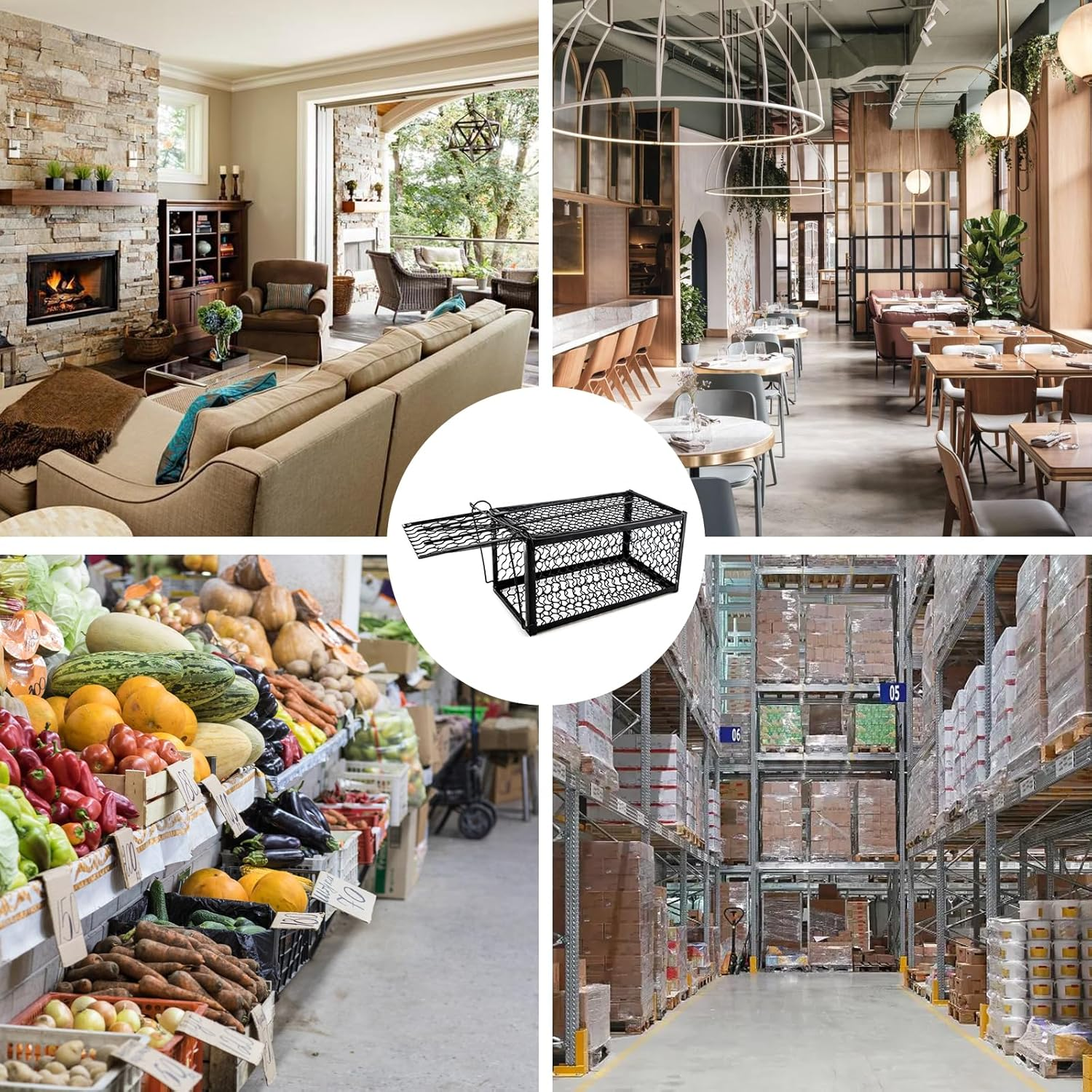 Humane Live Animal Trap Cage for Mice Rats Voles Chipmunks Hamsters Rodents - Safe Catch & Release Reusable Rodent Trap for Indoor Outdoor Far Pest Control - Small Medium Critter Cage Trap (2) image number 2