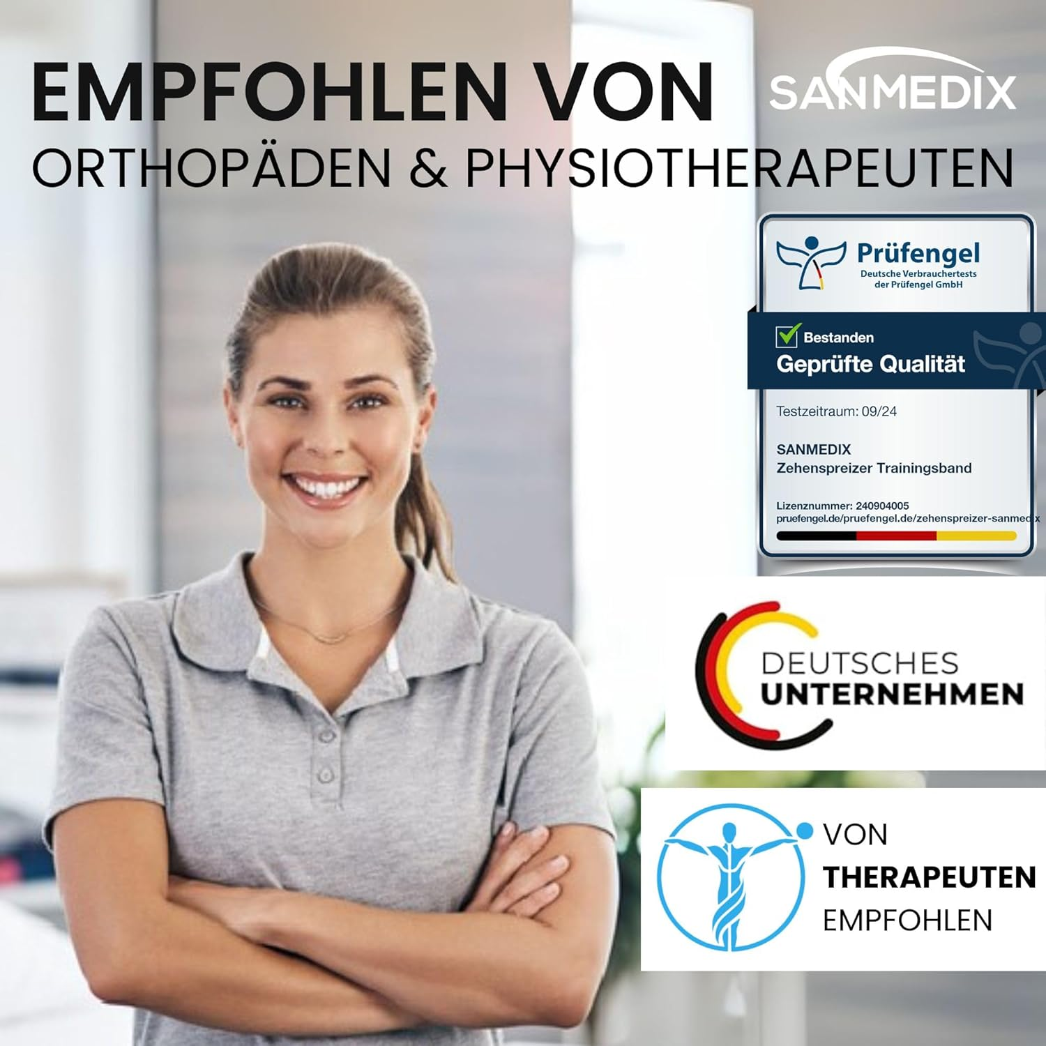 Sanmedix Toe Separators - 2 Pairs Toe Separators with Plug-In System for Hallux Valgus, Bunion & Toe Correction - Silicone Toe Spacer for Men and Women (Transparent, One Size) image number 4