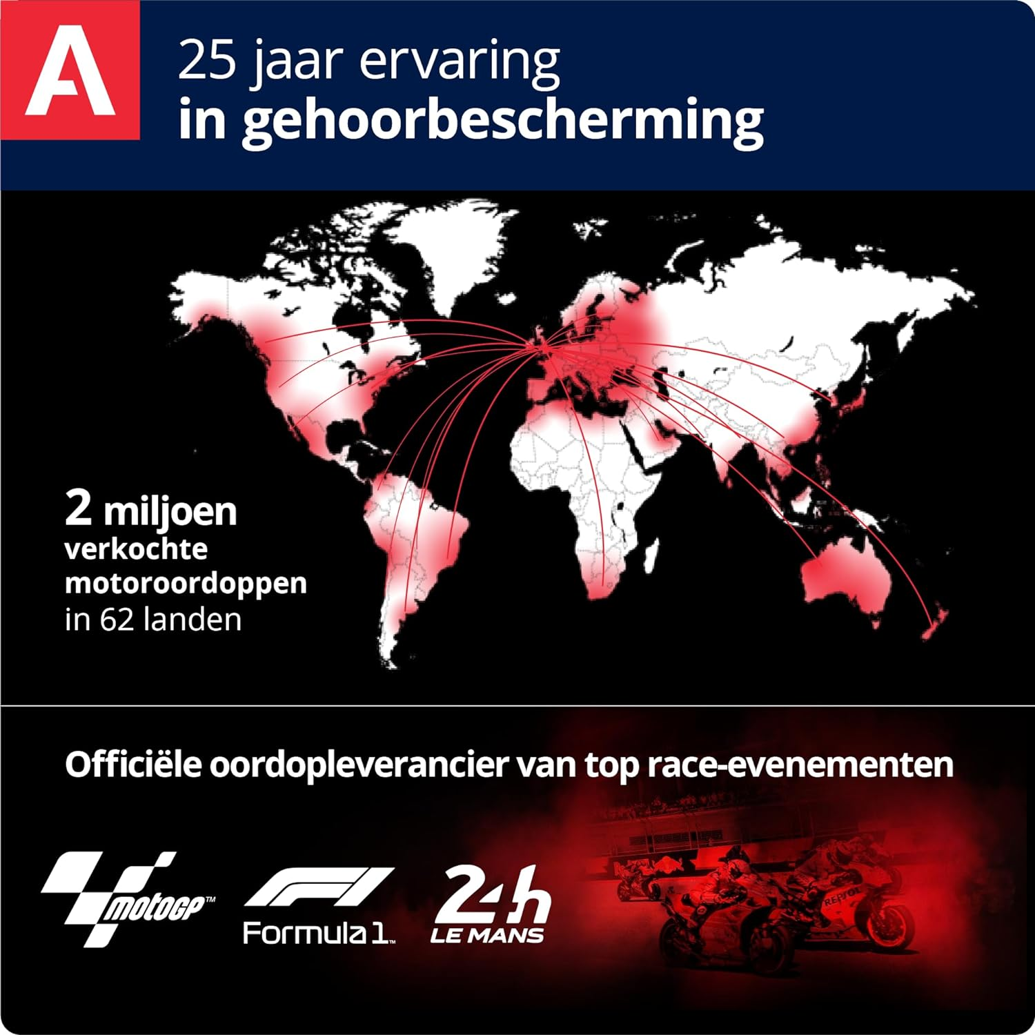 Alpine Hearing Protection Earplugs Motosafe, Race image number 2