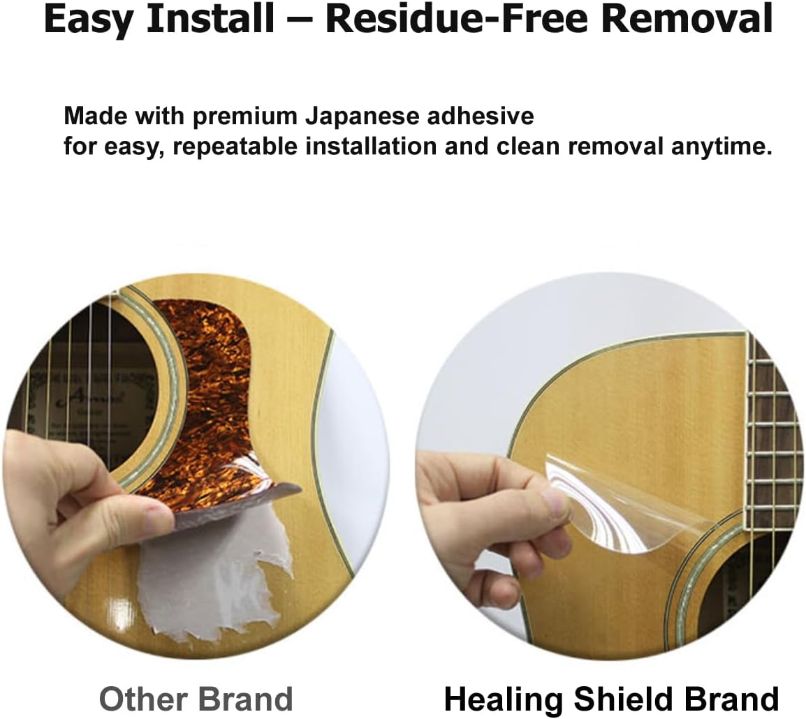 Healingshield Premium Acoustic Guitar Pickguard Style Type Clear Matt image number 5