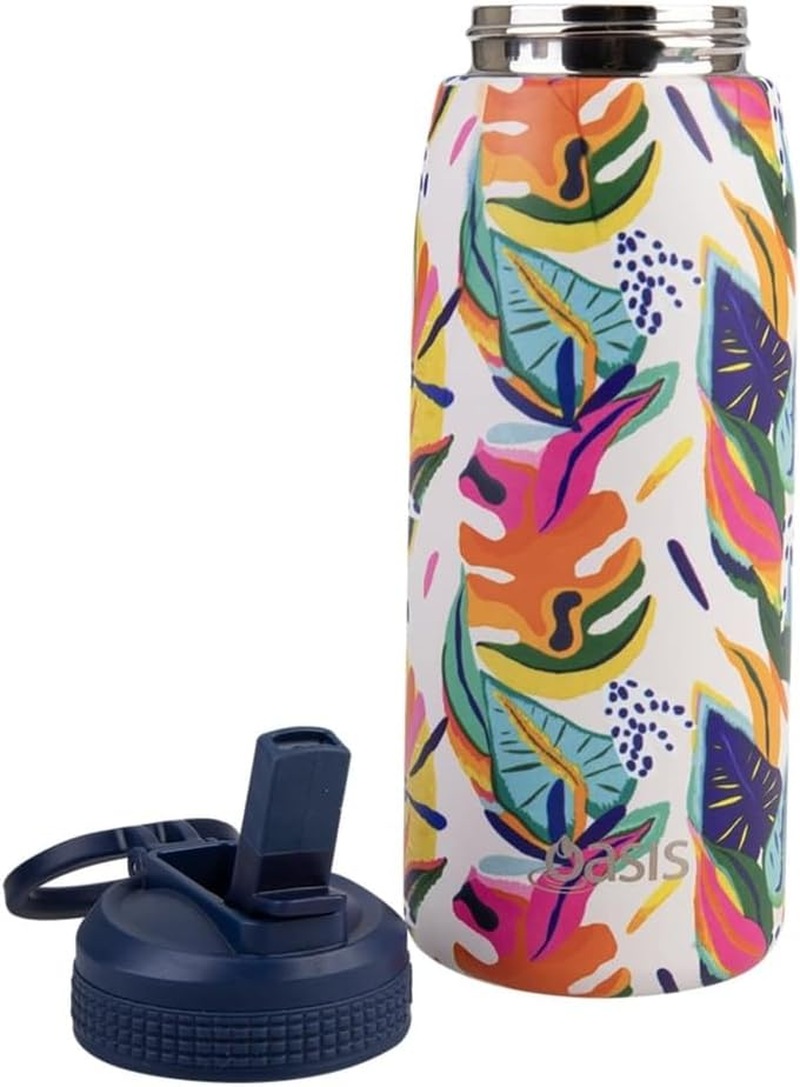 Oasis Stainless Steel Double Wall Insulated Sports Bottle W/Sipper 780Ml - Calypso Dreams image number 3