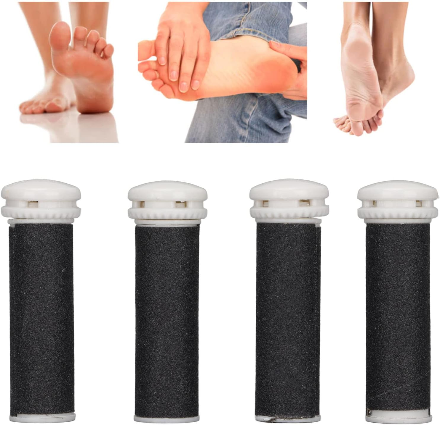 Micro Pedi Replacement Rollers, Pack of 4, Replacement Rollers, Electric Foot File, Grinding Tool, Replacement Head for Feet, Pedicure Tool, Micro Pedi Replacement Rollers image number 6